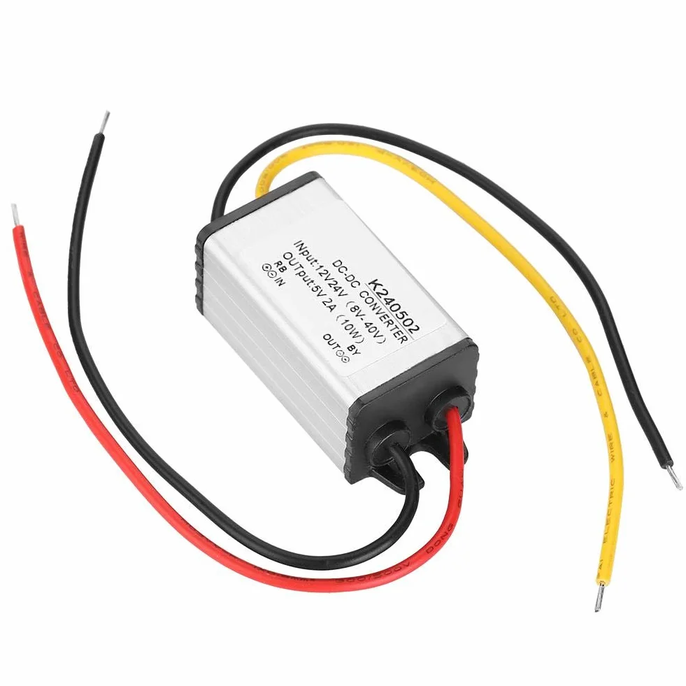 Converter Modul, opakowanie DC 12 V / 24 V do 5 V 2 A przetwornica wsteczna zasilacz moduł transformatora