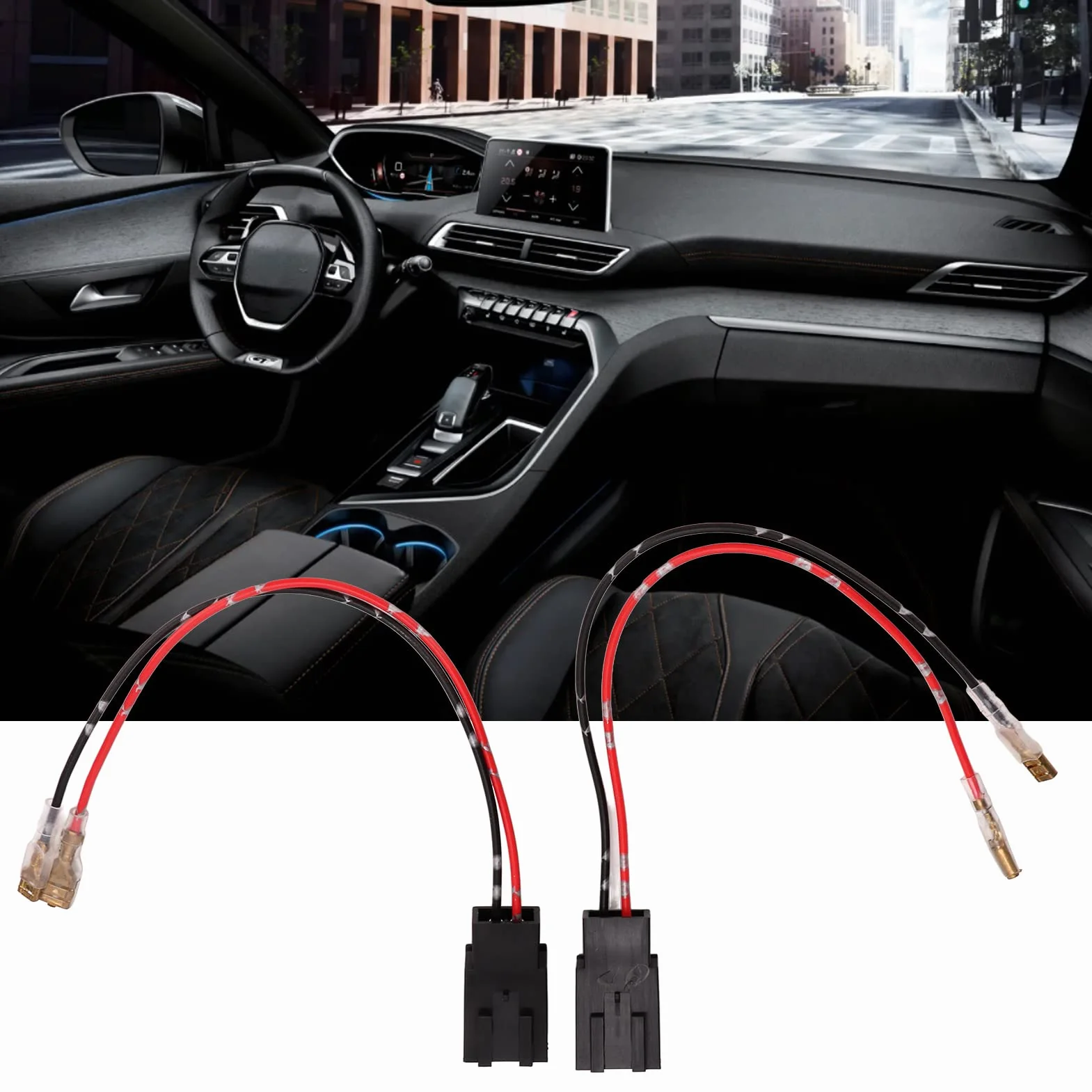 207 Adapter Przewodu Głośnikowego Złącze Głośnika Wiązka Przewodów Abs para 12V 3A 10W Głośnik na Drzwiach Samochodu Adapter do Wiązki Przewodów z wtyczką wymienną dla