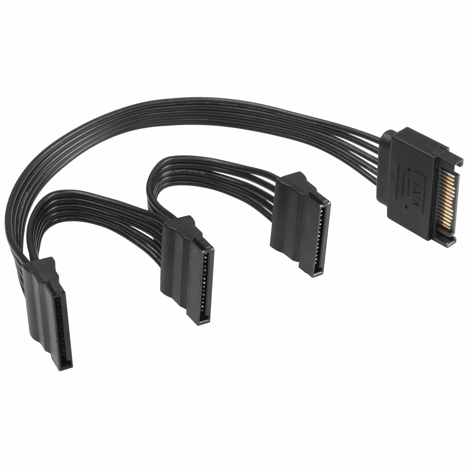 SinLoon 15-Biegunowy Kabel Rozdzielający SATA-Power, 15-Stykowy Kabel Szeregowy Do 3 SATA