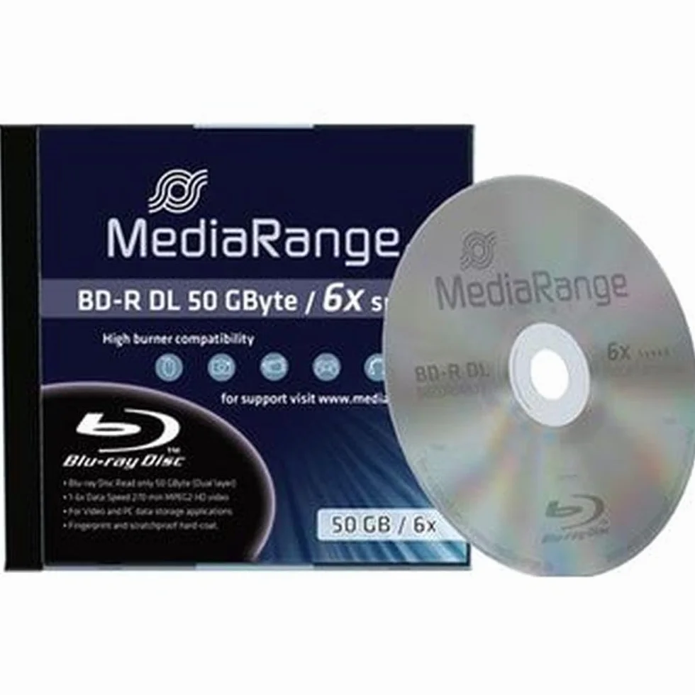 MediaRange BD-R Dual Layer 50GB 6-krotna prędkość zapisu, pojedyncze etui na biżuterię