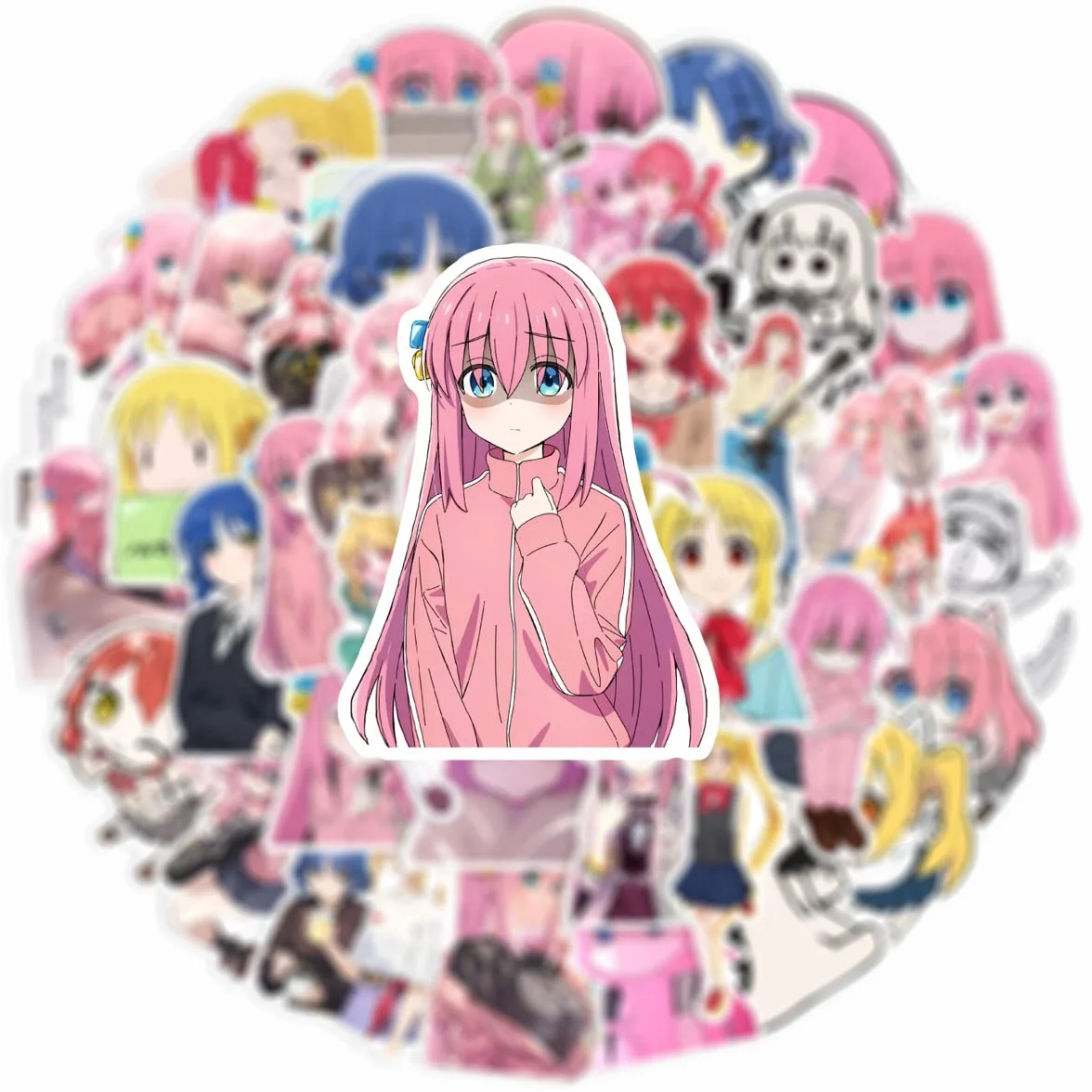BOCCHI THE ROCK! Naklejki anime 50 sztuk zestaw na laptopa, zderzak, deskorolkę