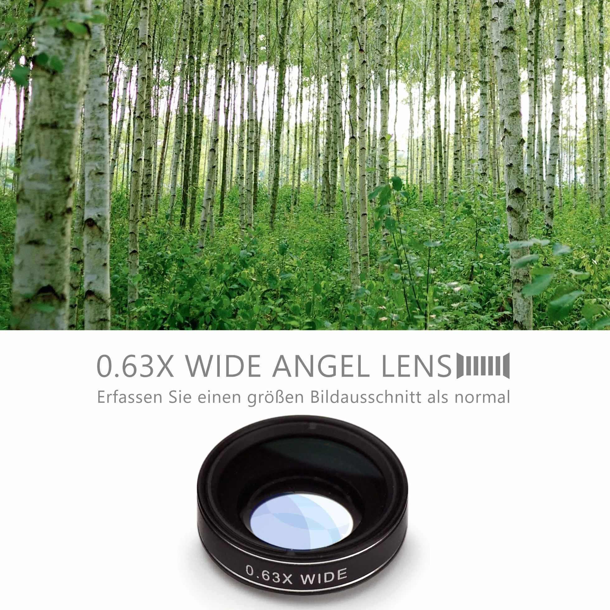 MyGadget Handy Lens Set - 180 ° Fisheye + 0,65x Szeroki kąt + 10x Macro Lens - Zestaw kamer do smartfona i tabletu, w tym iPad, iPhone Samsung