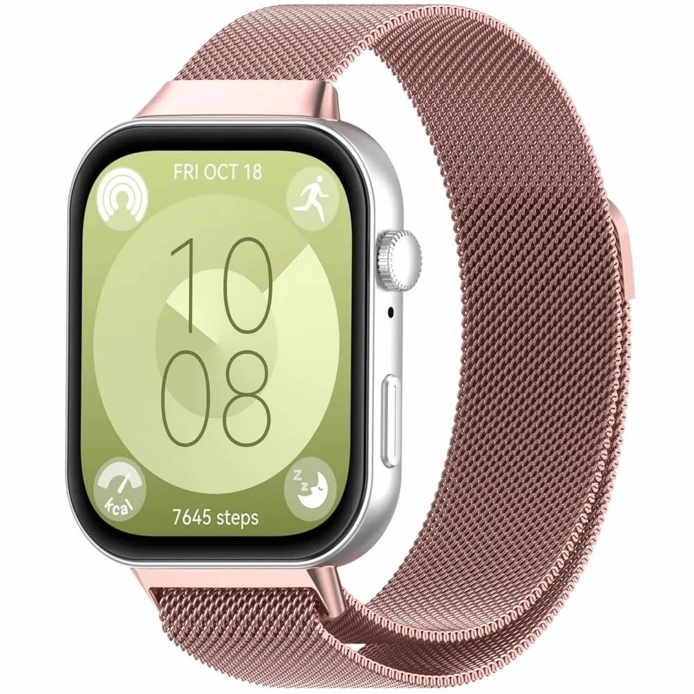 Bransoletka zastępcza, kompatybilna z Huawei Watch Fit 3/Watch Fit 4/Fit4 Pro, zapięcie magnetyczne, regulowana metalowa bransoletka dla kobiet i mężczyzn