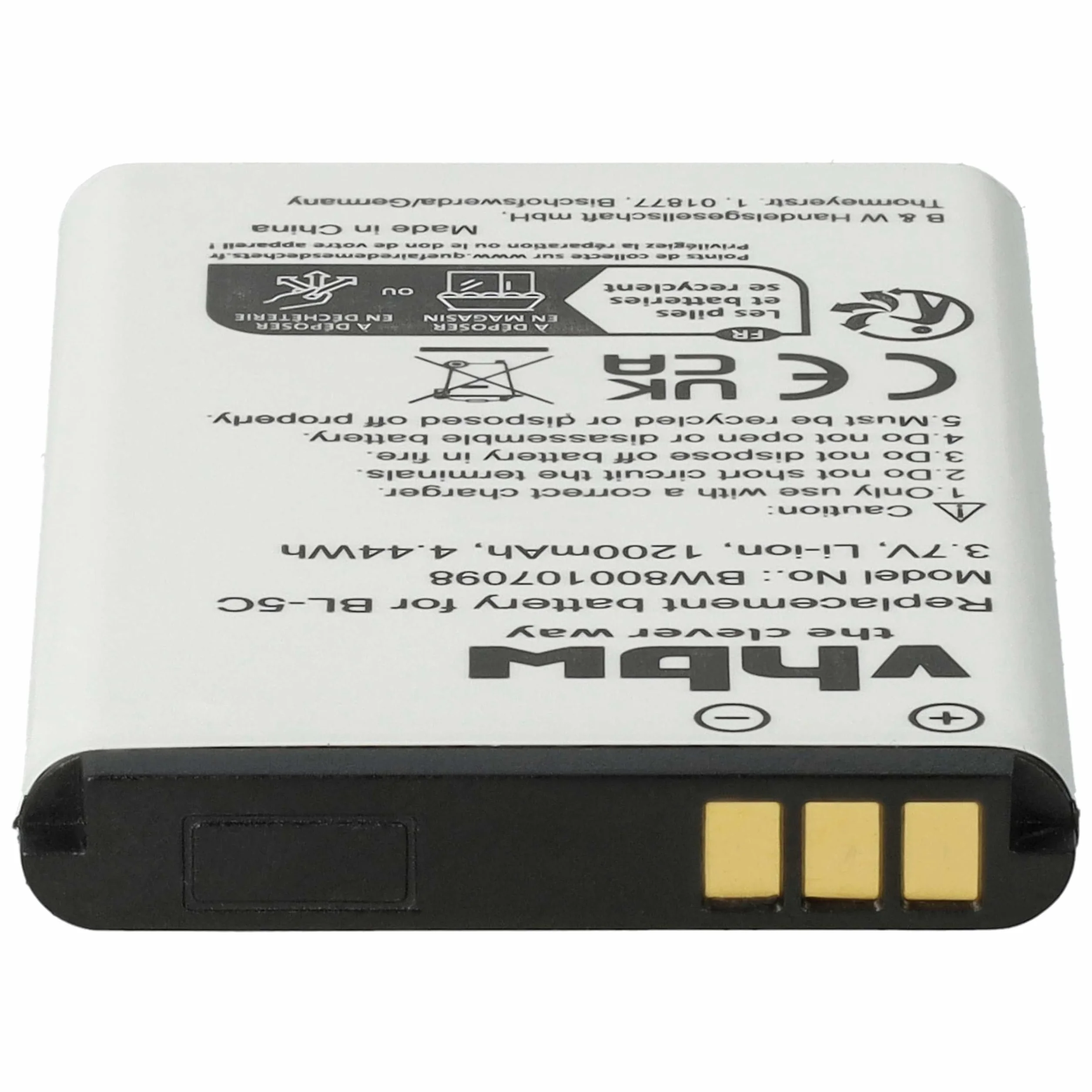 vhbw Bateria 1200mAh (3,7V) do telefonu komórkowego, Doro Primo 405 Smartphone jak RCB215.
