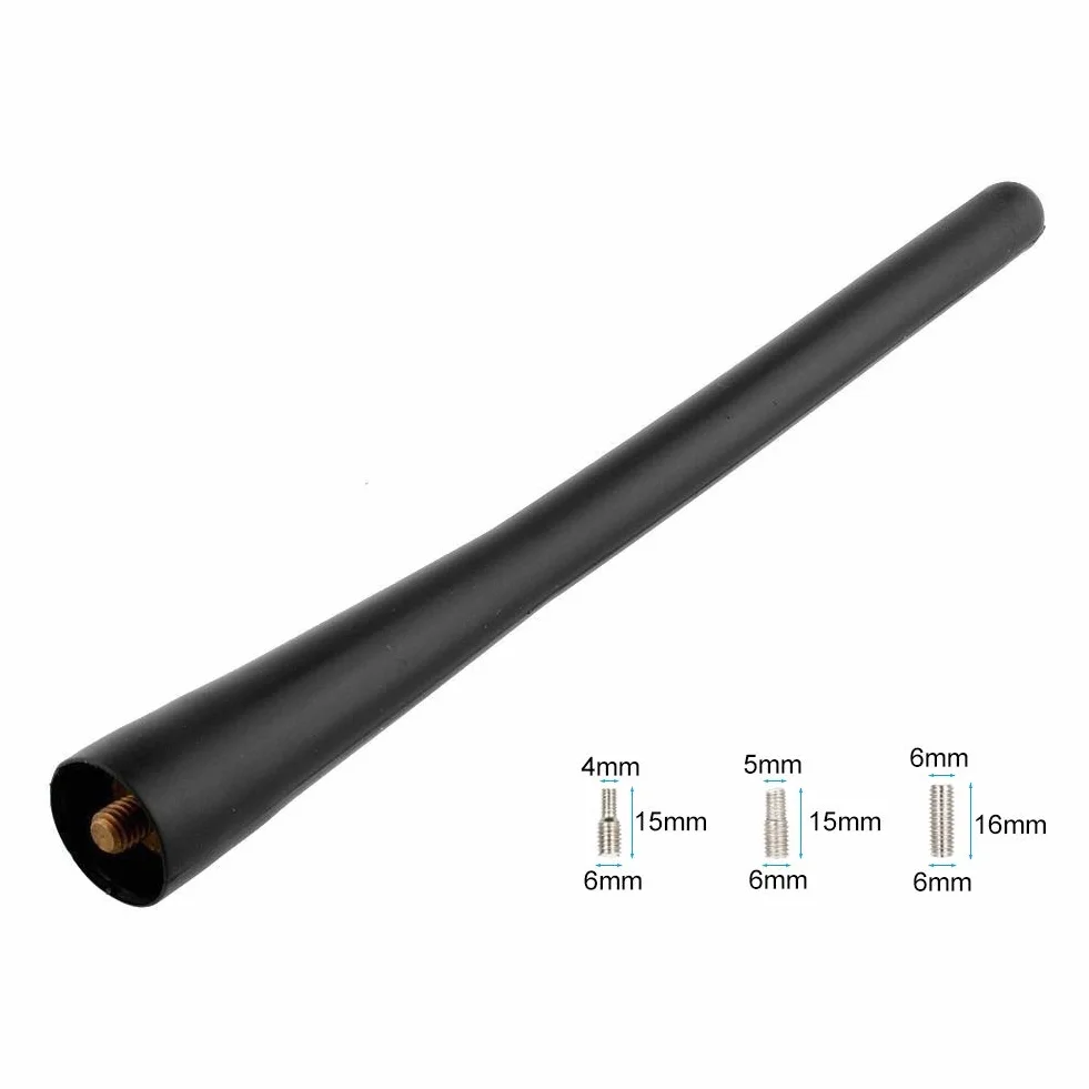 KIA uniwersalny drążek antenowy 18 cm z adapterem M4 M5 M6 do Kia Carens, Cee'd, Rio, Venga, Soul