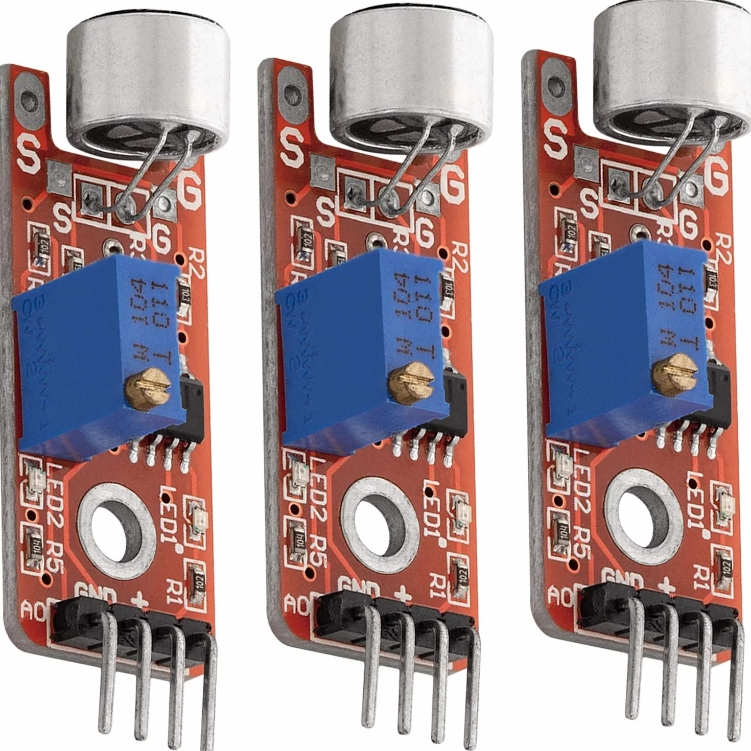 AZDelivery 3 x Mikrofon wysokiej czułości KY-037 kompatybilny z Arduino i Raspberry Pi, tym eBook!