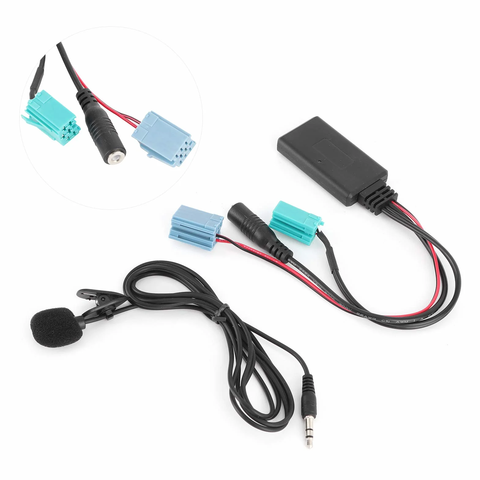 Auto Bluetooth Adapter Modul Bluetooth 5.0 Stereo AUX Musik Interface Audio Adapter mit Mikrofon Freisprechfunktion Fit für/Espace/Megane