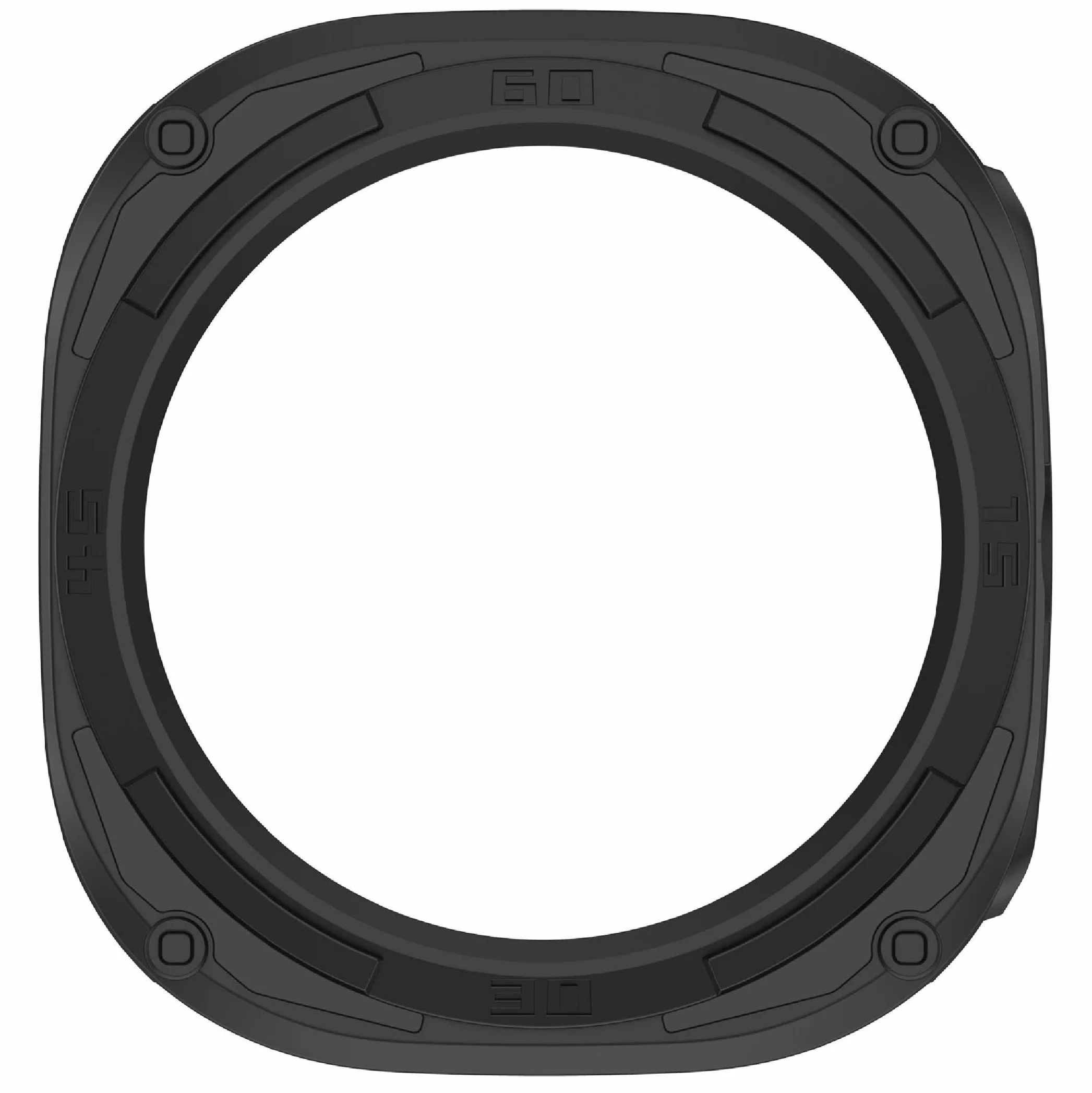 GIOPUEY Etui kompatybilne z Samsung Galaxy Watch Ultra 47 mm, miękkie i lekkie, wysokiej jakości silikon TPU, etui ochronne, czarne