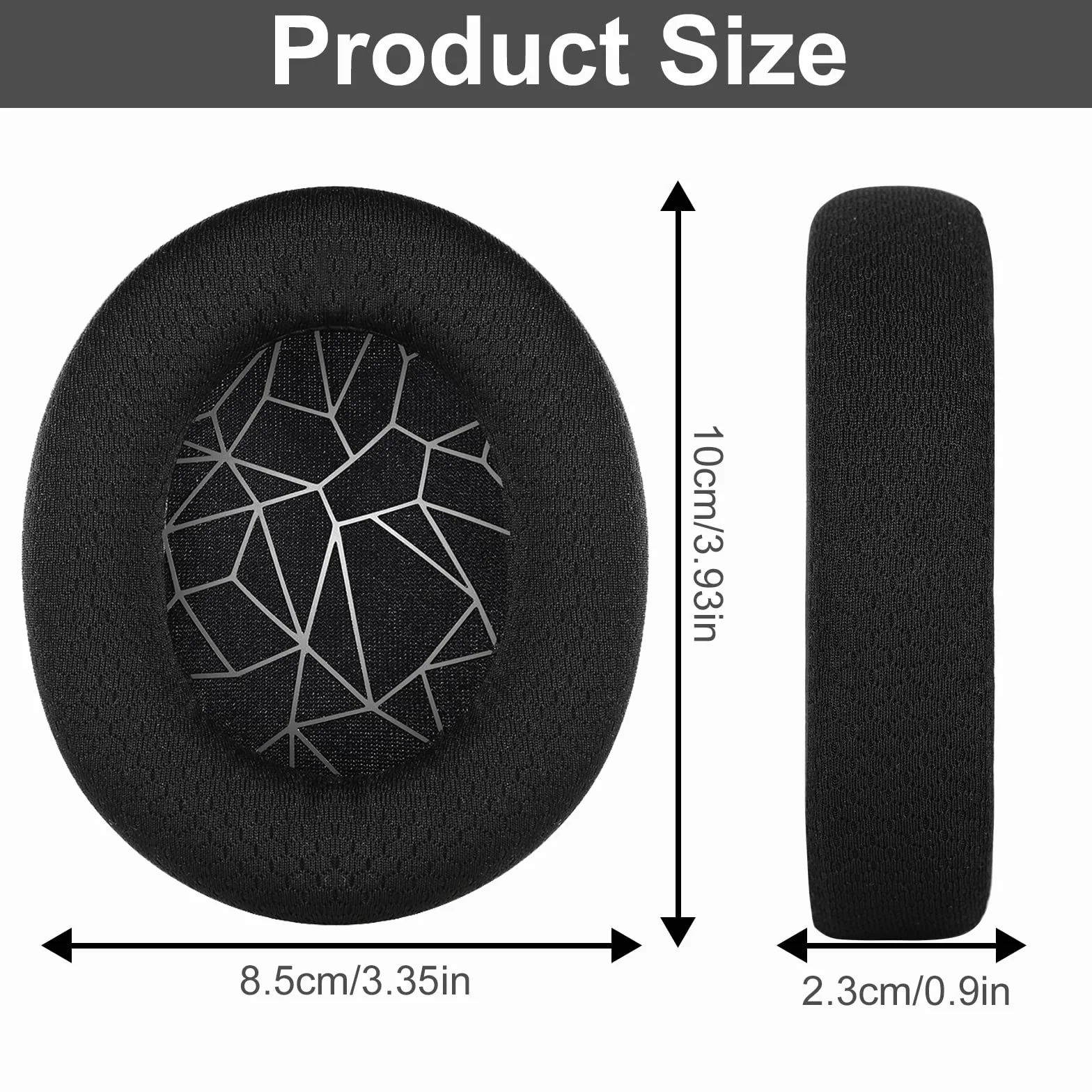 Yizhet 1 para wymiennych nauszników kompatybilnych ze SteelSeries Arctis 3 5 7 9X Pro słuchawkam, kolor srebrny