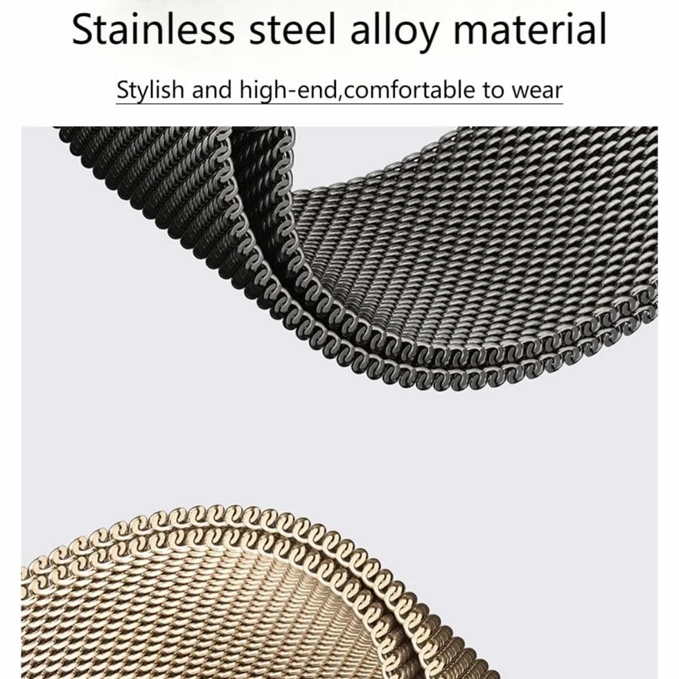 Bransoletka zastępcza do Xiaomi Smart Band 8/9/10 NFC, zapięcie magnetyczne, regulowana metalowa bransoletka dla kobiet i mężczyzn