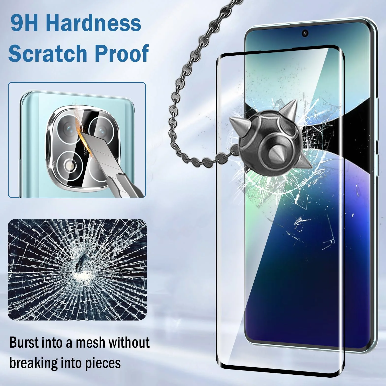 Szkło hartowane do Xiaomi Redmi Note 14 Pro+ 2+2 Pakiet Ochraniacz ekranu i osłona obiektywu 9H HD-Clear