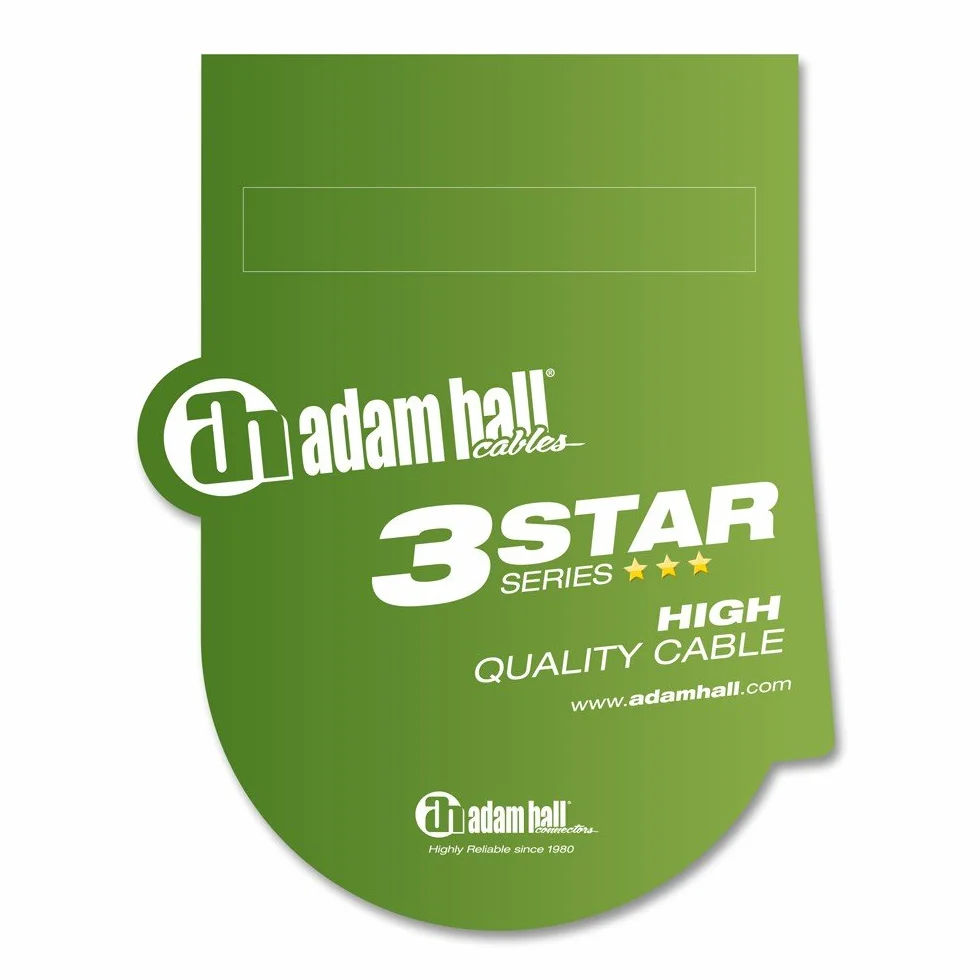 Adam Hall Cables K3TPC0300 Kabel Audio 3 m 2 x Cinch Męski na 2 x 6,3 mm Jack Mono Czarny