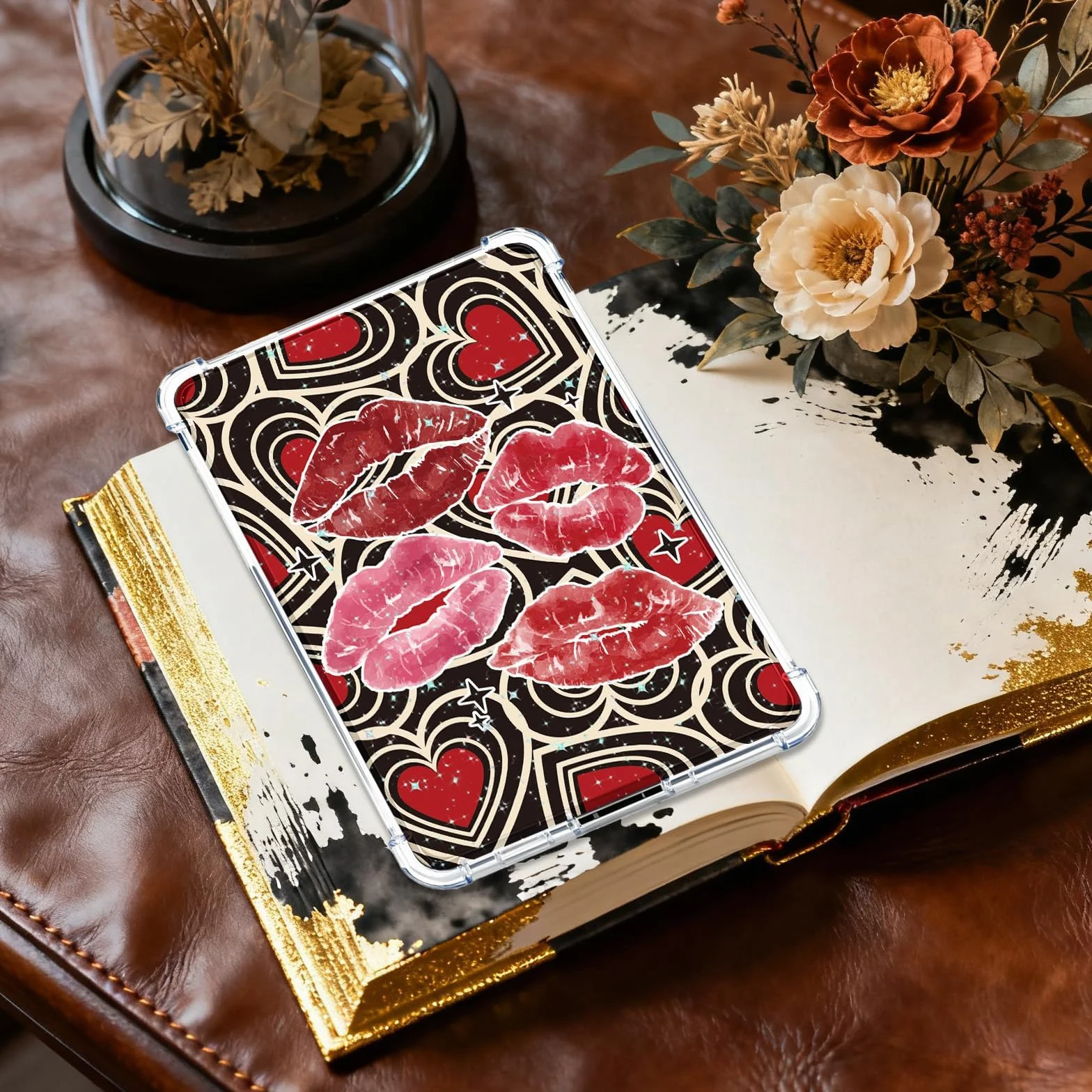 Zestaw 8 wkładów Y2K do Kindle – dekoracyjne wkładki w panterkę i retro do przezroczystego etui, kompatybilne z Kindle Paperwhite 11. i 12. generacji, świetny prezent dla czytelników i miłośników