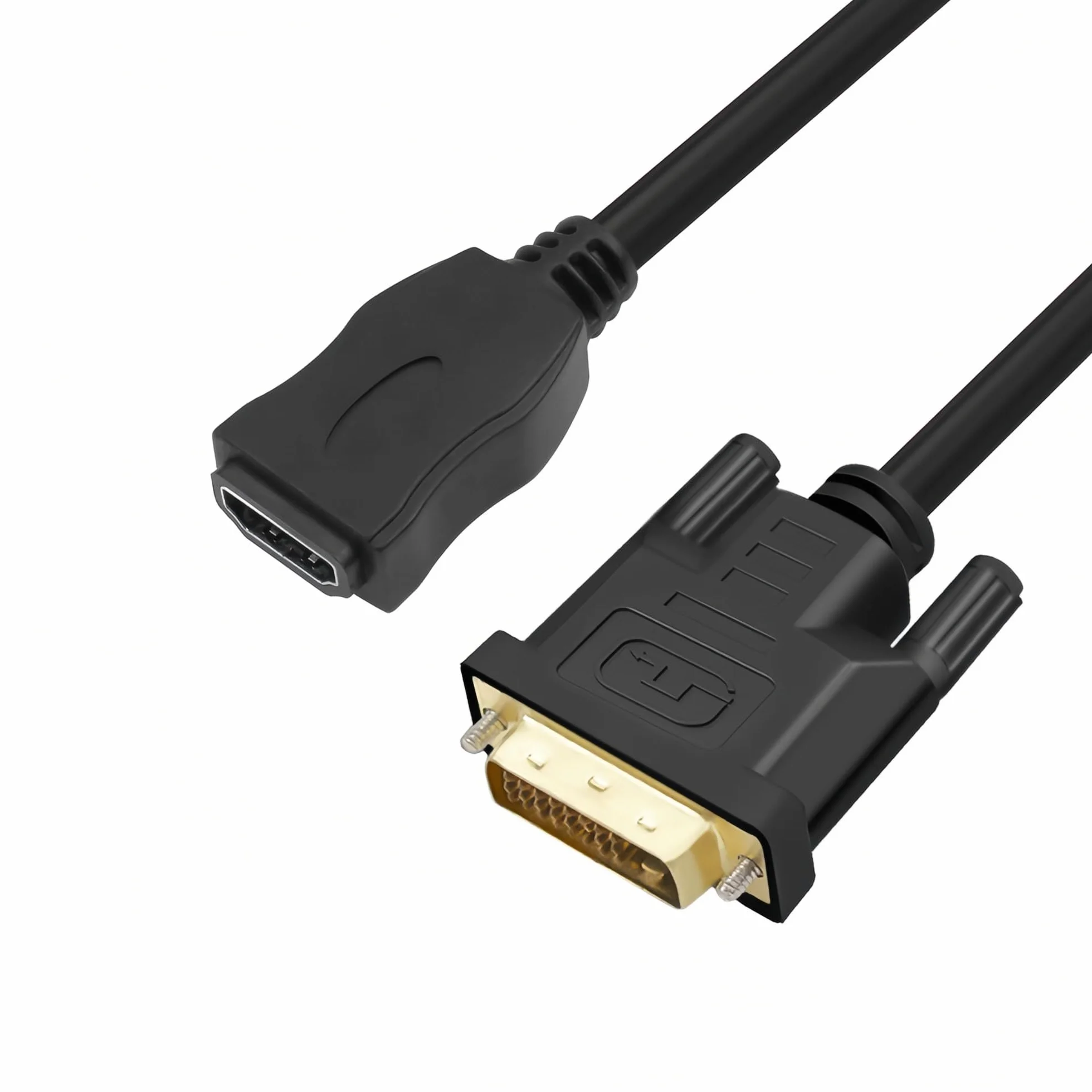MMOBIEL Adapter Kabla HDMI na DVI Dwukierunkowy Męski DVI-D Dual Link na Żeński HDMI Konwerter 1080p Full HD 60Hz 0,3 m