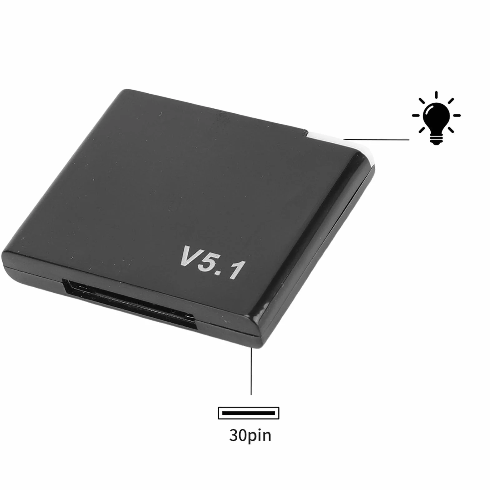 VBESTLIFE Odbiornik Bluetooth 5.1 do Stacji Dokującej do Muzyki, Złącze 30-pinowe Adapter Bluetooth z jakością Dźwięku HiFi do Stacji Dokującej do Muzyki I II Przenośny 10