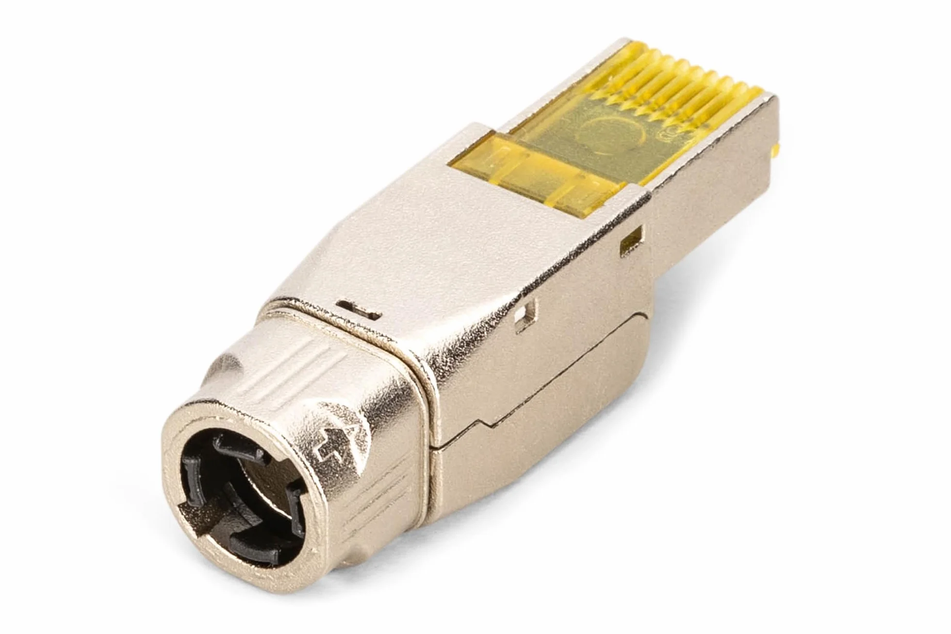 DIGITUS DN-93838 – złącze sieciowe Cat 8.1 – 1 sztuka – ekranowane 360° – złącze polowe RJ45 Cat-8.1 – instalacja bez użycia narzędzi – 2000 MHz – 25/40GBase-T – 40 Gb/s – AWG 26/7 do AWG 22/1