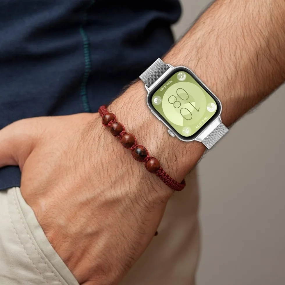 Bransoletka zastępcza, kompatybilna z Huawei Watch Fit 3/Watch Fit 4/Fit4 Pro, zapięcie magnetyczne, regulowana metalowa bransoletka dla kobiet i mężczyzn