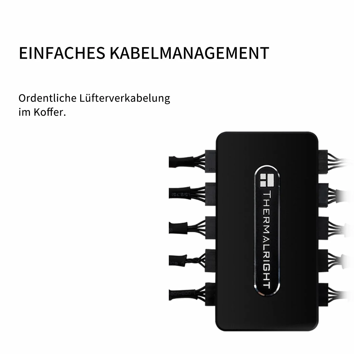 Thermalright-TR FAN HUB sterowanie REV. A Fan Hub obsługa 10 grup fanów PWM, wiele interfejsów wentylatorów chłodzenie, 10-portowy 4-pinowy kontroler chłodnicy PC, SATA Power Cord Direct Input