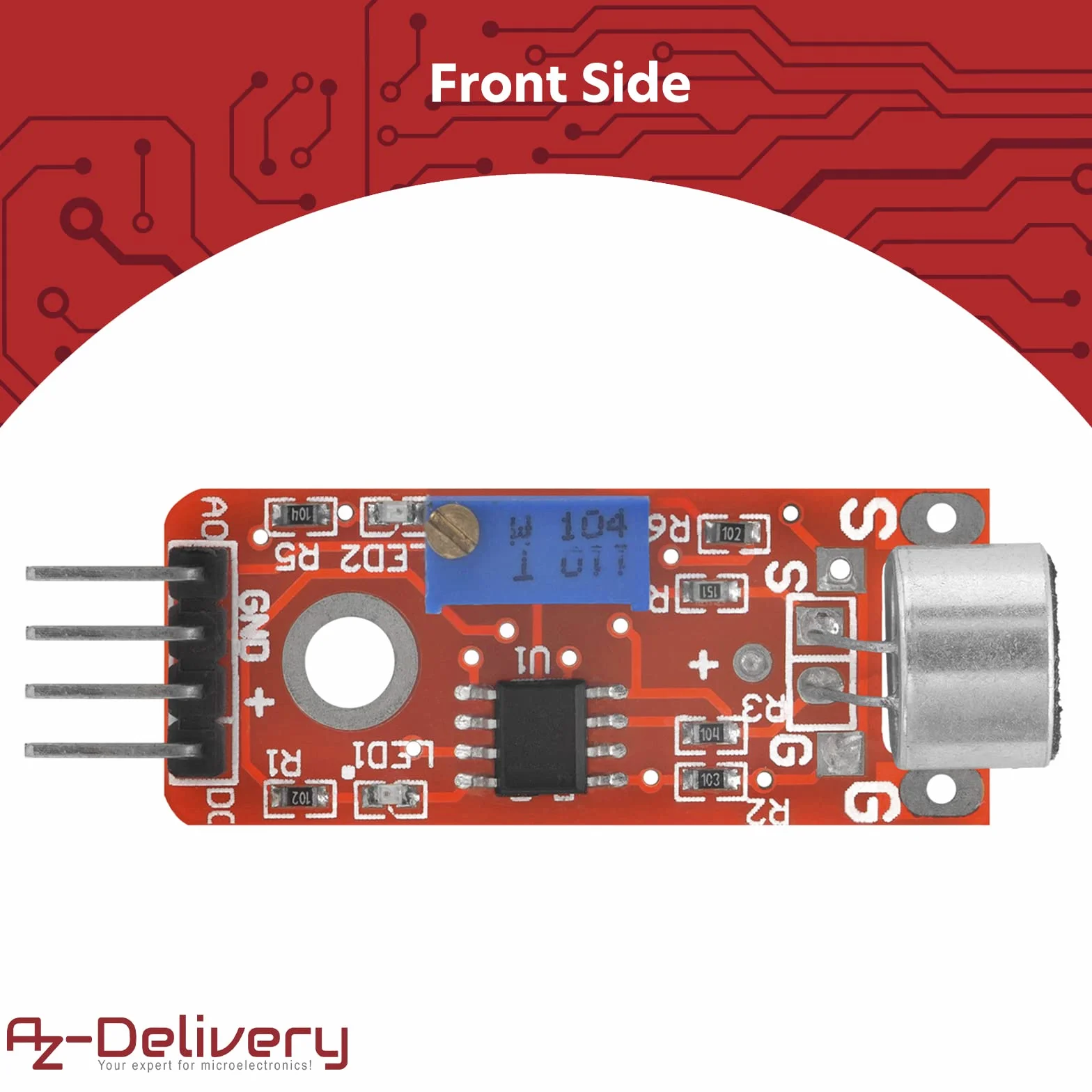 AZDelivery 3 x Mikrofon wysokiej czułości KY-037 kompatybilny z Arduino i Raspberry Pi, tym eBook!