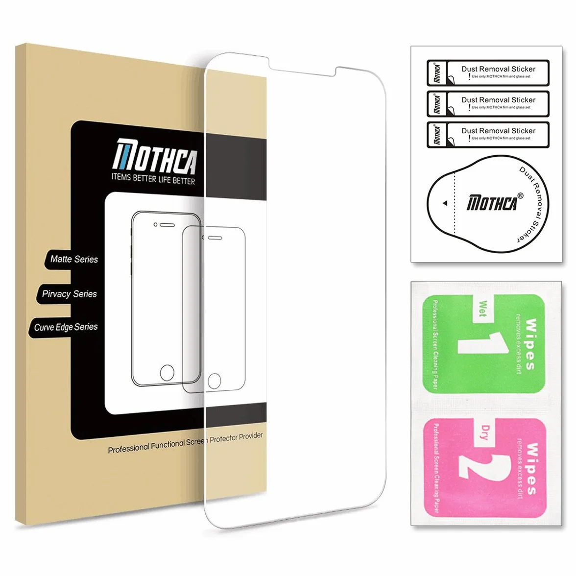 Mothca matowe szkło hartowane do iPhone'a XR/iPhone 11 6,1", folia ochronna na ekran antyodblaskowy i odciski palców, szkło ochronne 9 godzin, twardość bez pęcherzyków powietrza
