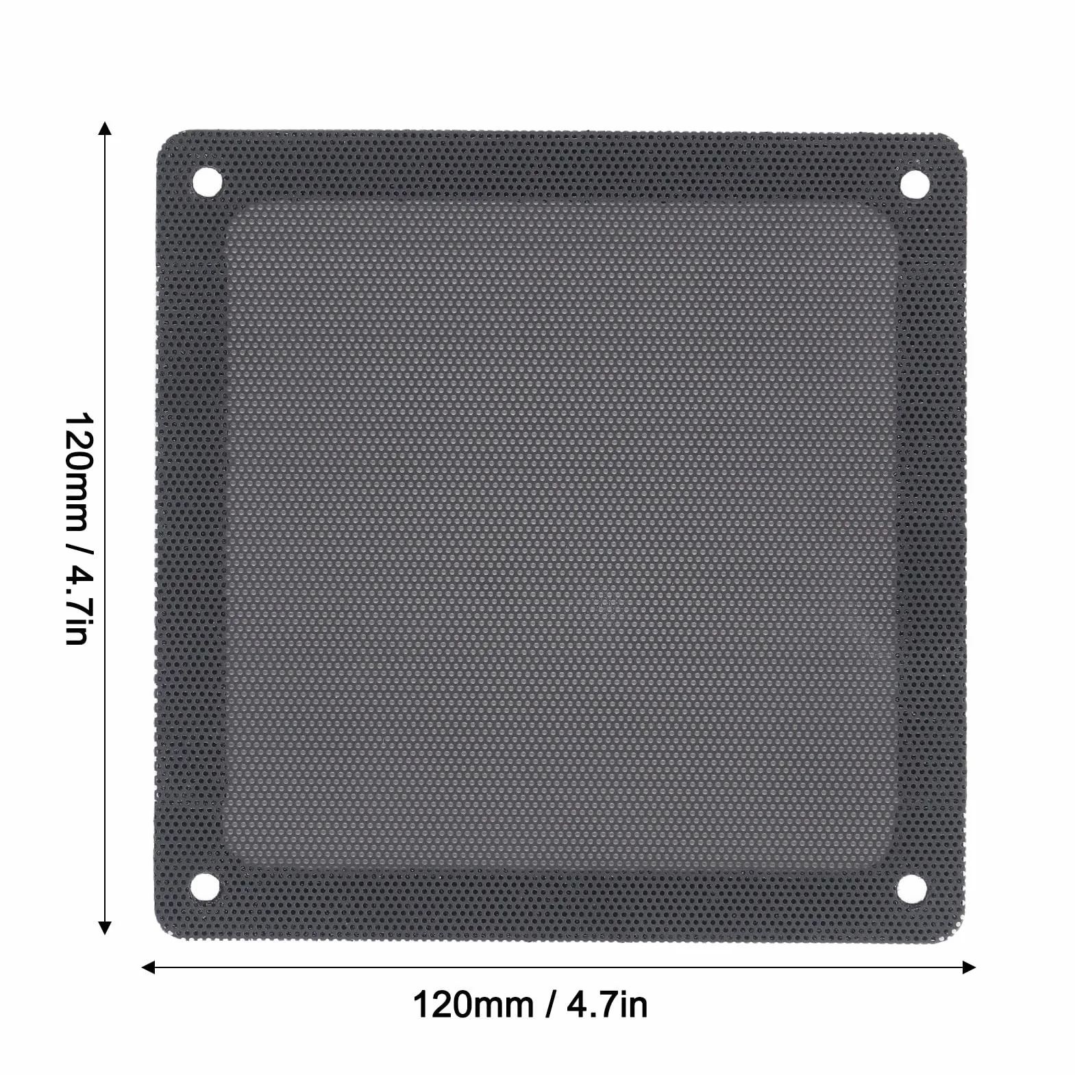 Filtr Przeciwpyłowy Wentylatora Komputerowego, 10 szt. 120 X 120 Mm Magnes PCV Rama Obudowa Filtr Wentylatora Osłona Grilla Czarna, Małe Otwory Skutecznie zapobiegają Kurzowi,