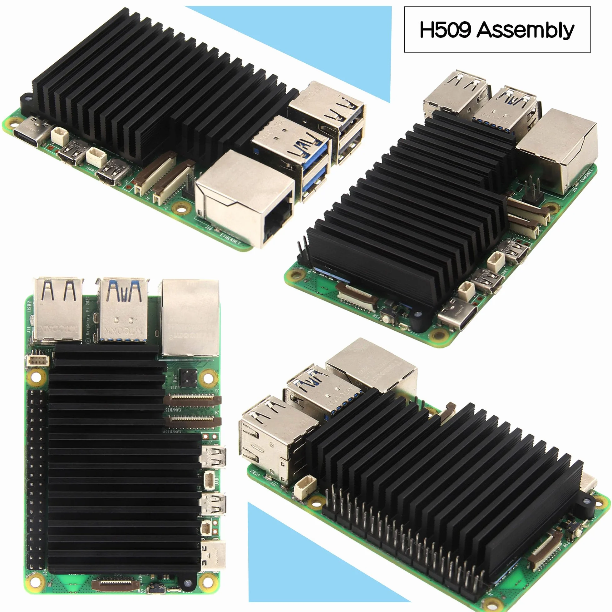 Geekworm Aluminiowy Pasywny Podgrzewacz H509 dla Raspberry Pi 5