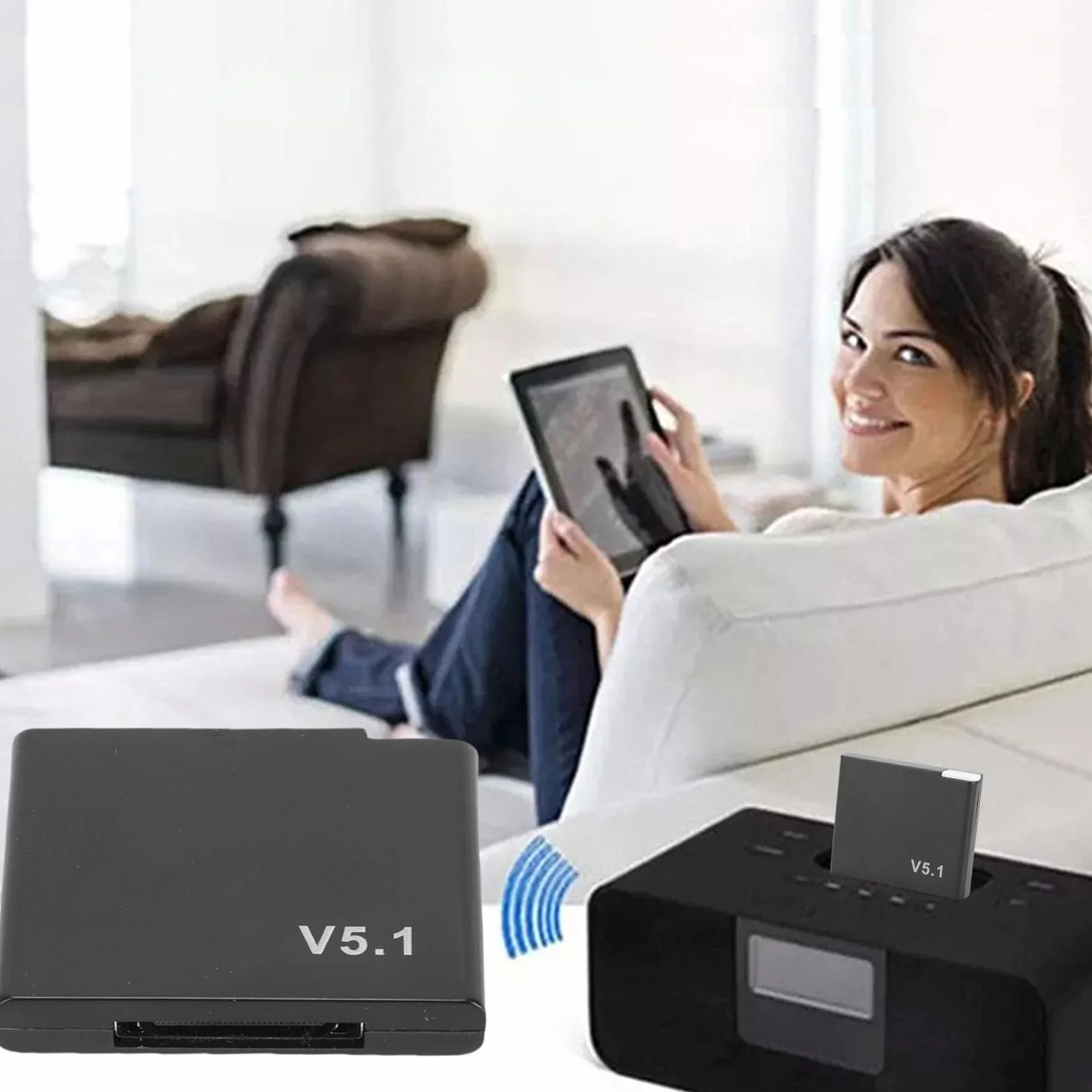 VBESTLIFE Odbiornik Bluetooth 5.1 do Stacji Dokującej do Muzyki, Złącze 30-pinowe Adapter Bluetooth z jakością Dźwięku HiFi do Stacji Dokującej do Muzyki I II Przenośny 10