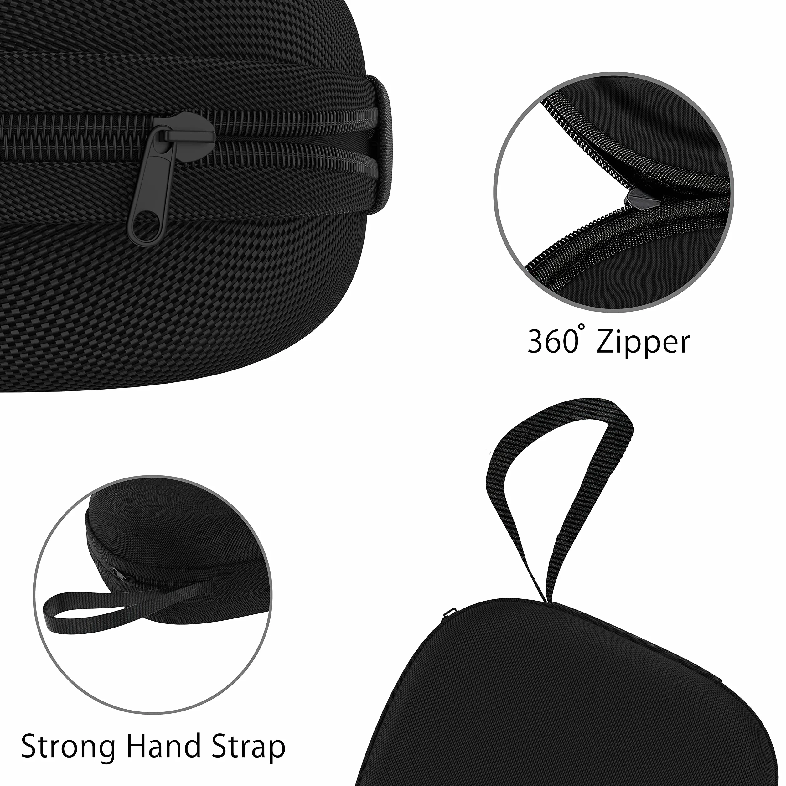 MyGadget Etui na słuchawki 21 x 18,5 cm - Torba ochronna na słuchawki i akcesoria - Uniwersalny futerał podróżny - Czarny futerał