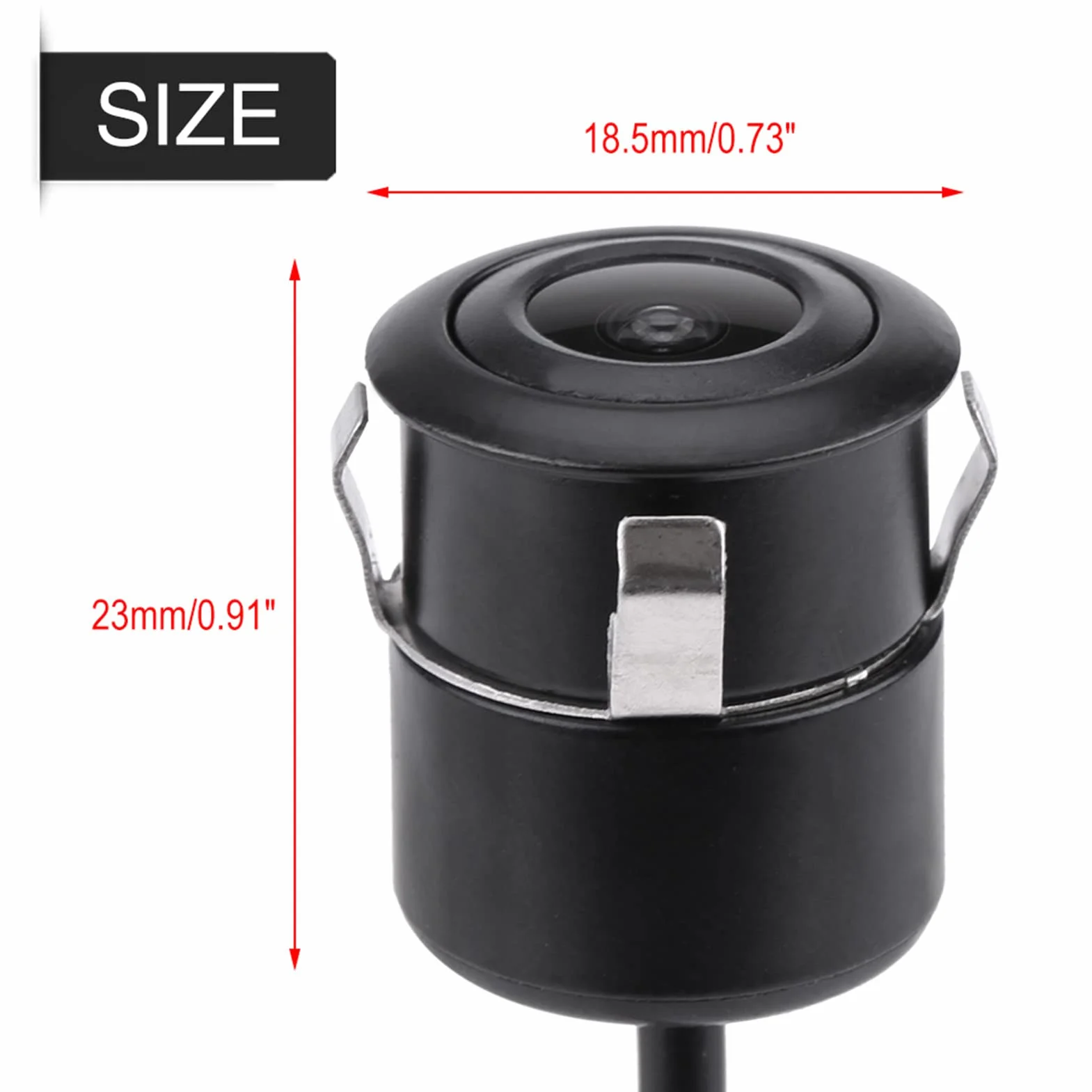 Kamera Cofania 18,5 Mm HD Przy Słabym Oświetleniu Wersja Nocna Samochodowa Kamera Cofania z Tyłu Kolorowy Wyświetlacz NTSC/PAL