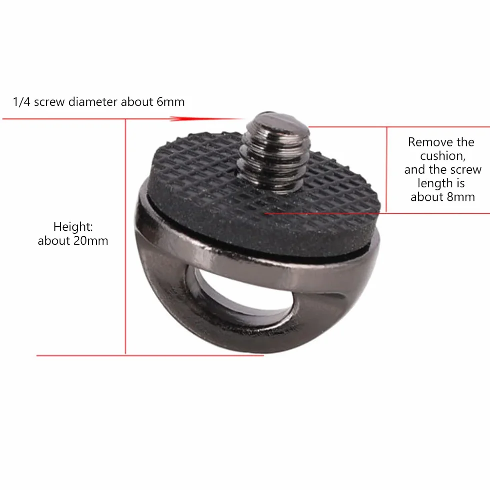 Adapter kamera 1/4", śruba do uchwycenia 1/4 cala, mocowanie gwintu statywu, oczko, uchwyt śrubowy do kamera, 3 sztuki