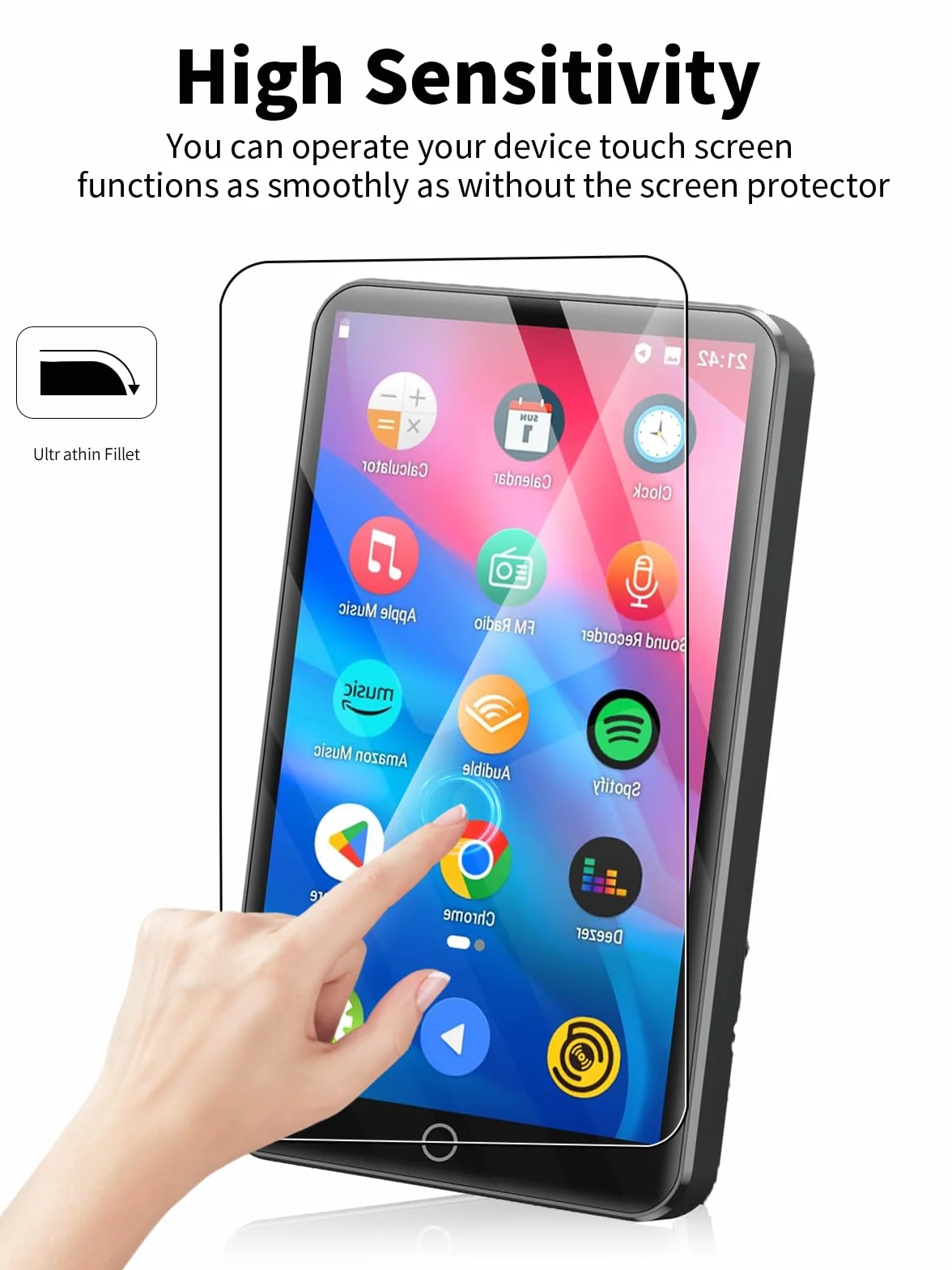 MECHEN H1Pro Ochraniacz ekranu odtwarzacza audio, odporny na zarysowania i odciski palców