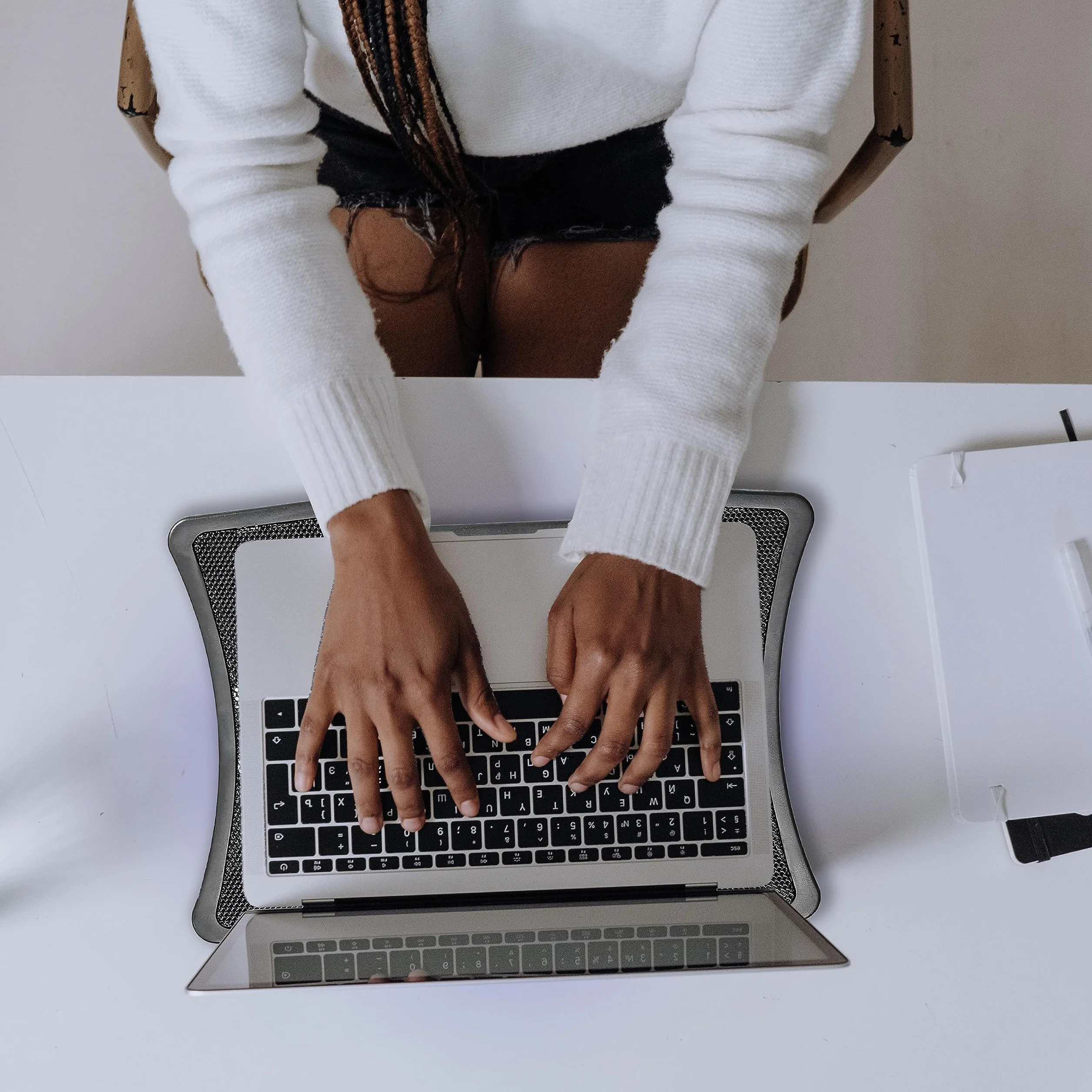 Retoo Podkładka chłodząca do laptopa 11-15,6" stojak wentylowany cichy