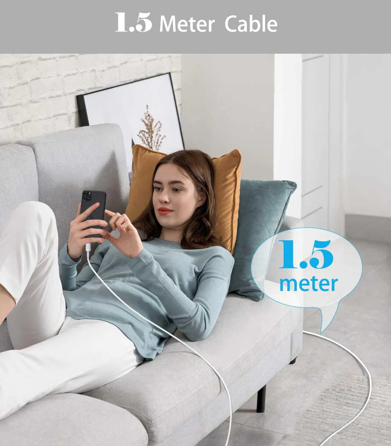 Szybka ładowarka do Samsung Galaxy A16/A15/A35/A25/A05S/A04S/A14/A32/A33/A55/A20e/A21S/A23/A32/M52/M53/M33. - kabel 1,5 m