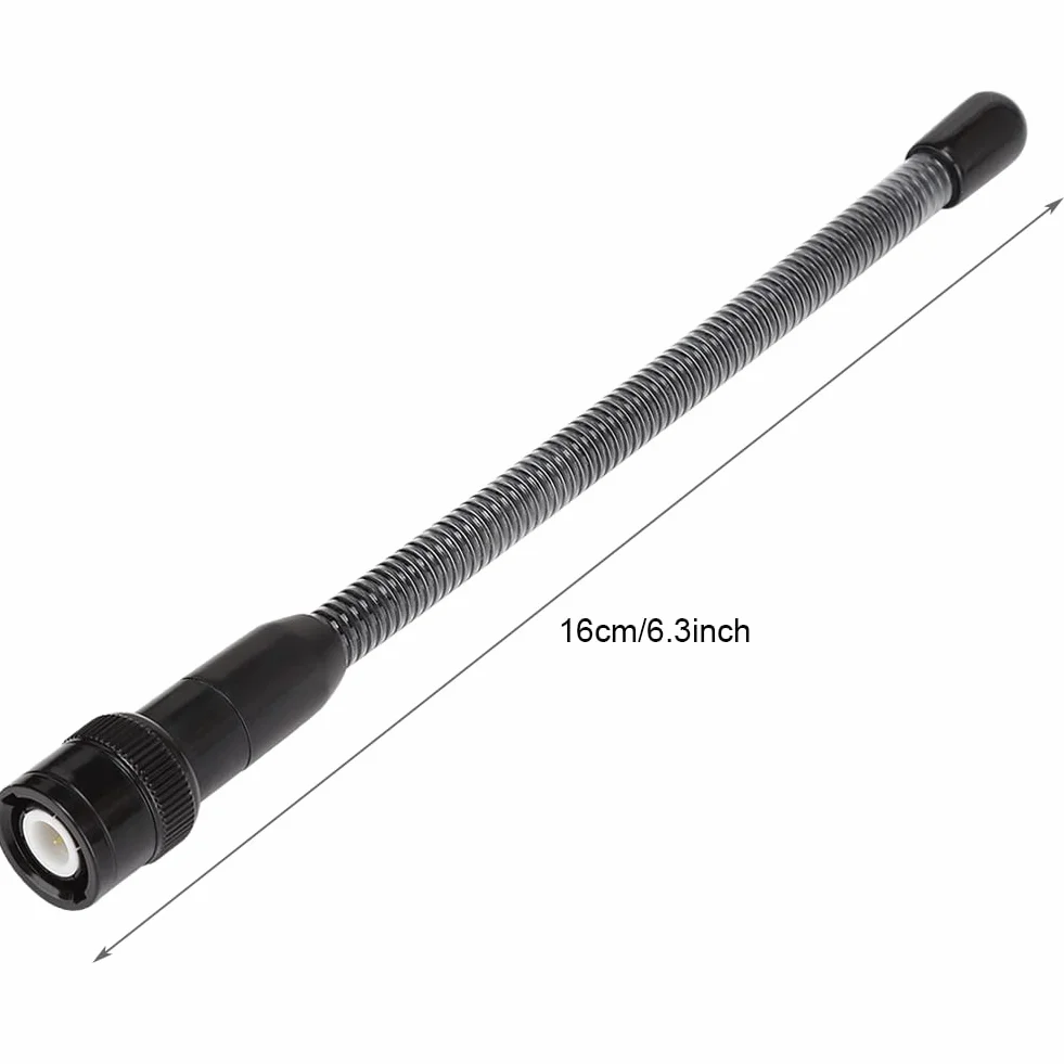 Antena Sprężynowa UHF 400-470 MHz 50 W 3dBi 16 cm BNC do Walkie Talkie Ham Radio Czarny