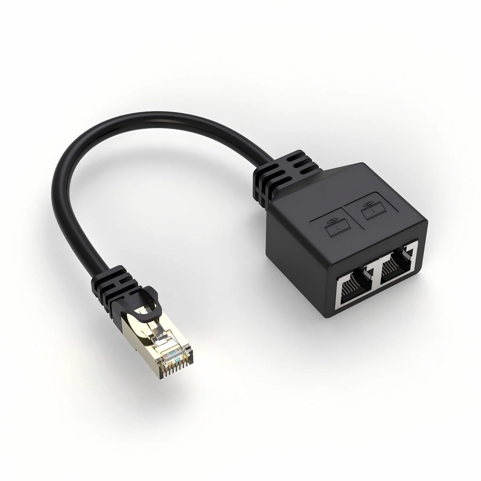 Adapter rozgałęźnika RJ45 1 na 2 Ethernet do domowego biura
