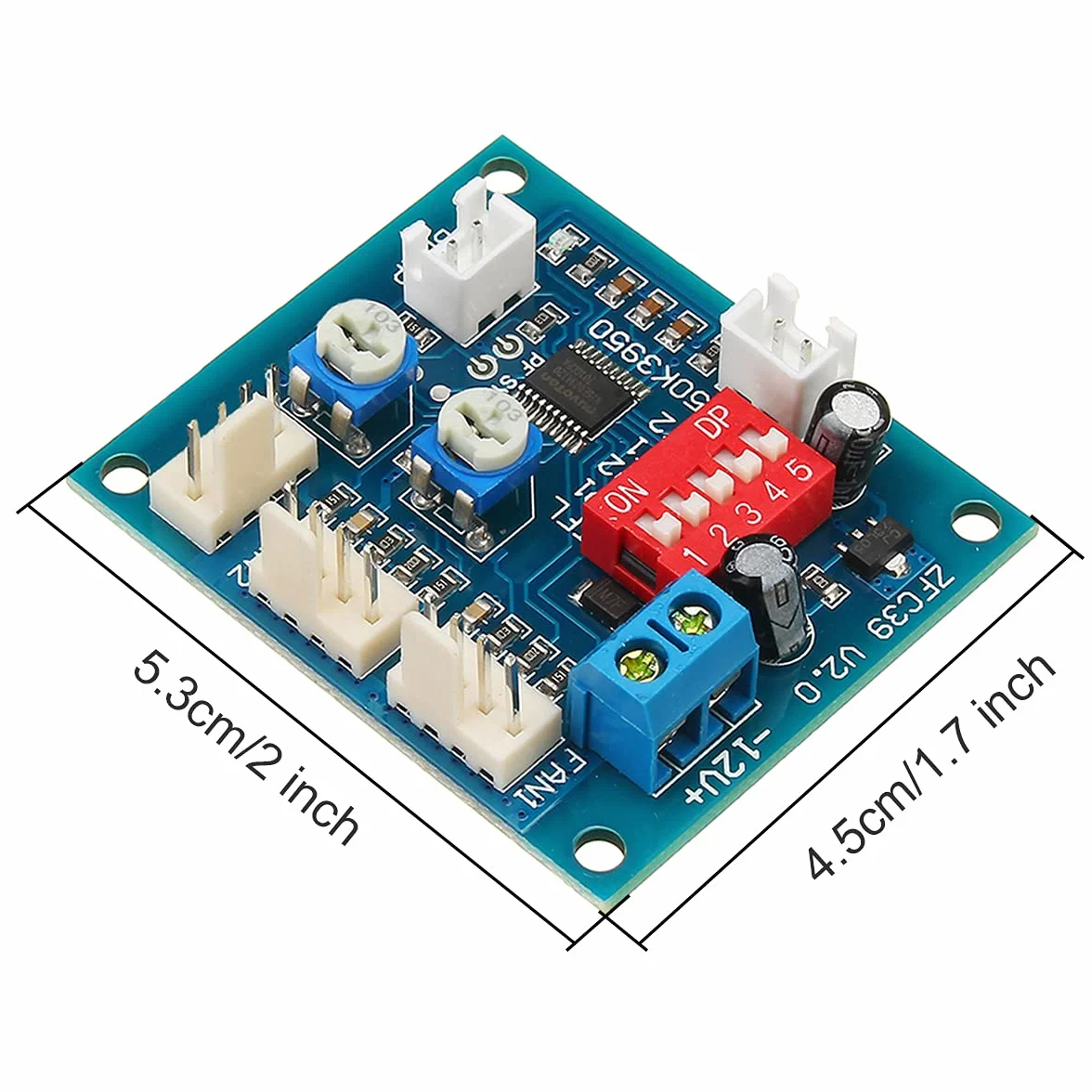 Termostat Moduł wentylatora PWM Wentylator PC Regulator prędkości temperatury Gubernator 4 przewody 3 kanały DC 12 V NTC Czujnik termiczny/brzęczyk