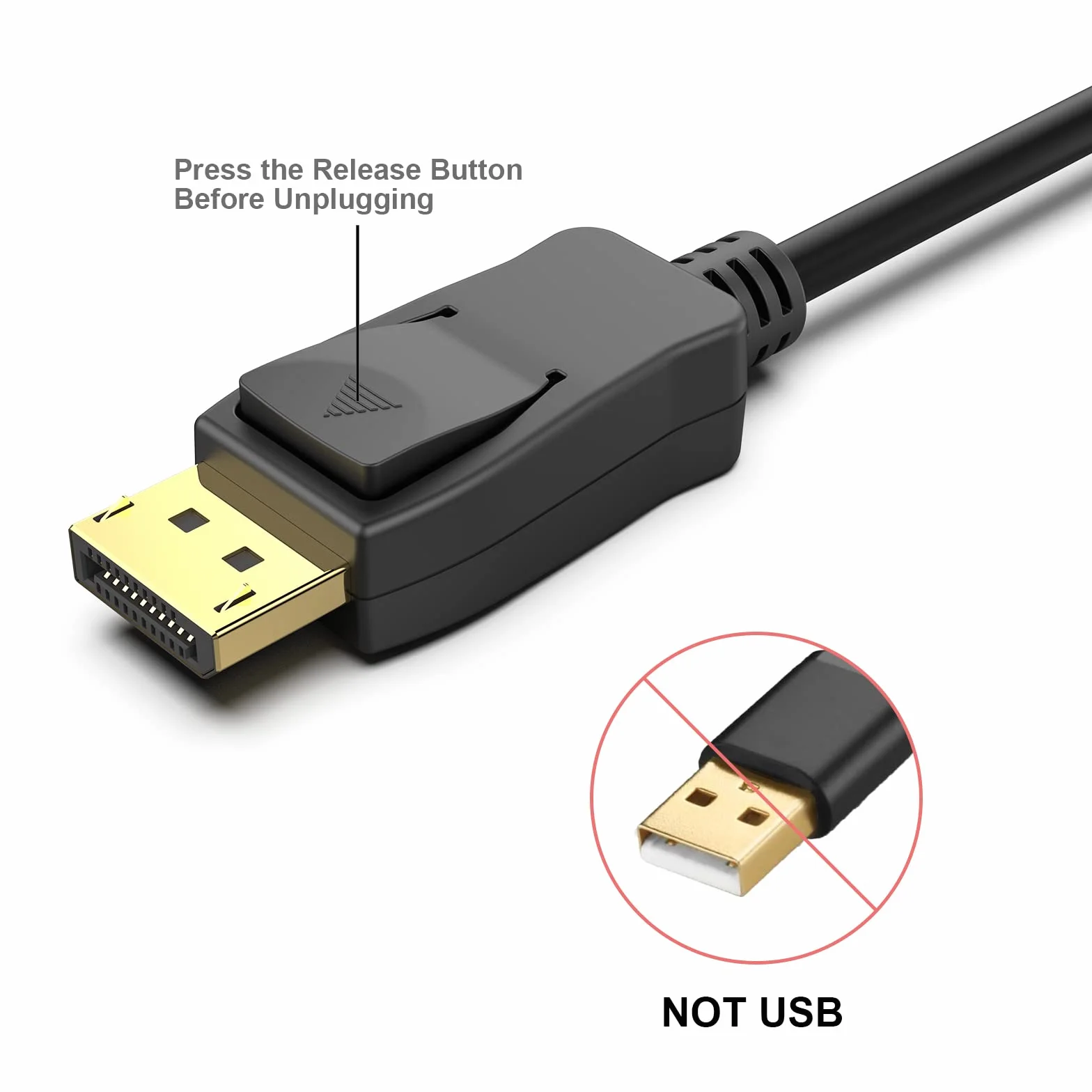 BENFEI Certyfikat VESA: kabel DisplayPort na DisplayPort 1,8 m, kabel DP do DP męski na męski, obsługuje 4K przy 60 Hz, 2K przy 165 Hz, kompatybilny z Lenovo, Dell, HP, ASUS i innymi