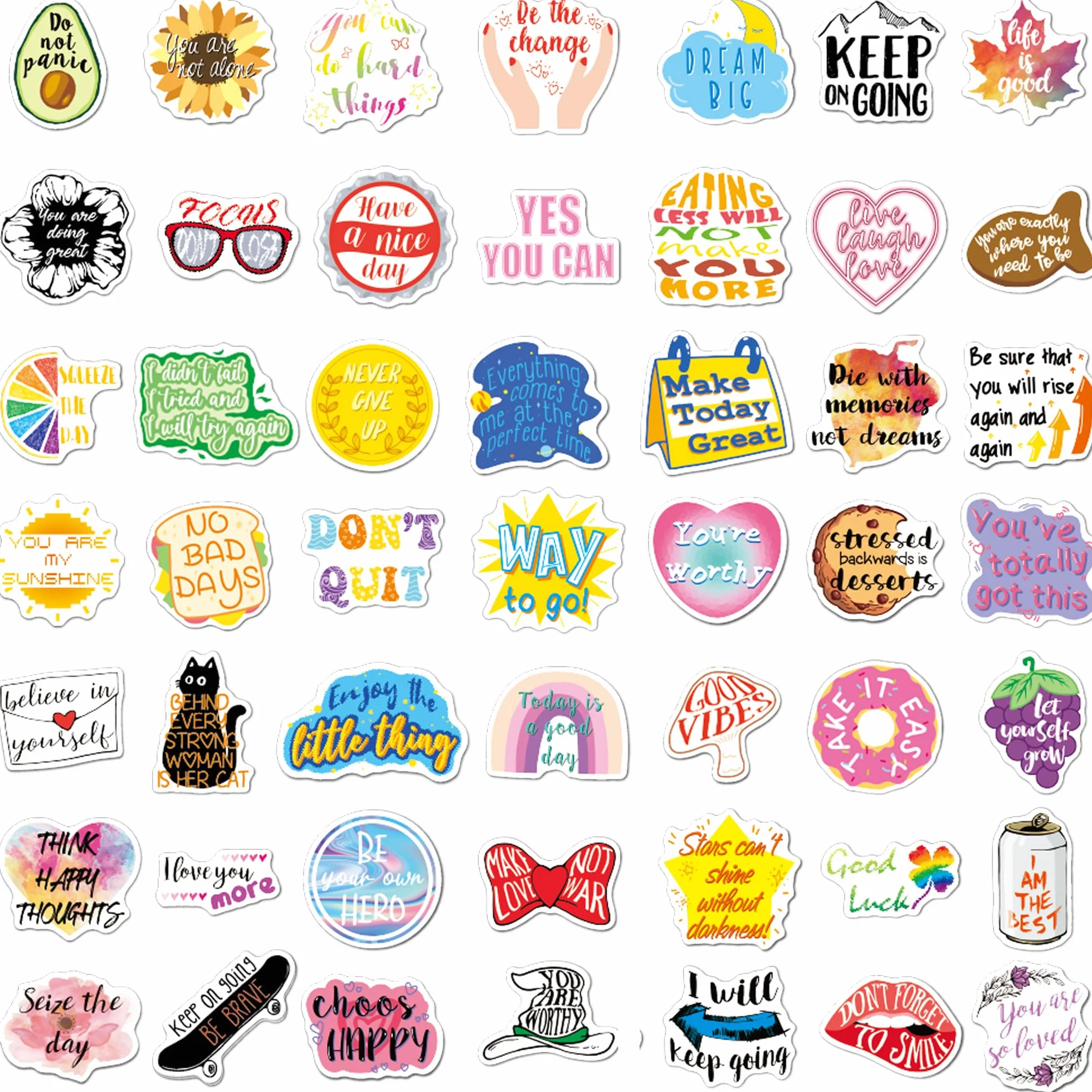 100 sztuk naklejek motywacyjnych z sentencjami, pozytywne afirmacje, inspirujące naklejki motywacyjne, wodoodporne, winylowe, zestaw naklejek na laptopa, do scrapbookingu, dziennika, deskorolki
