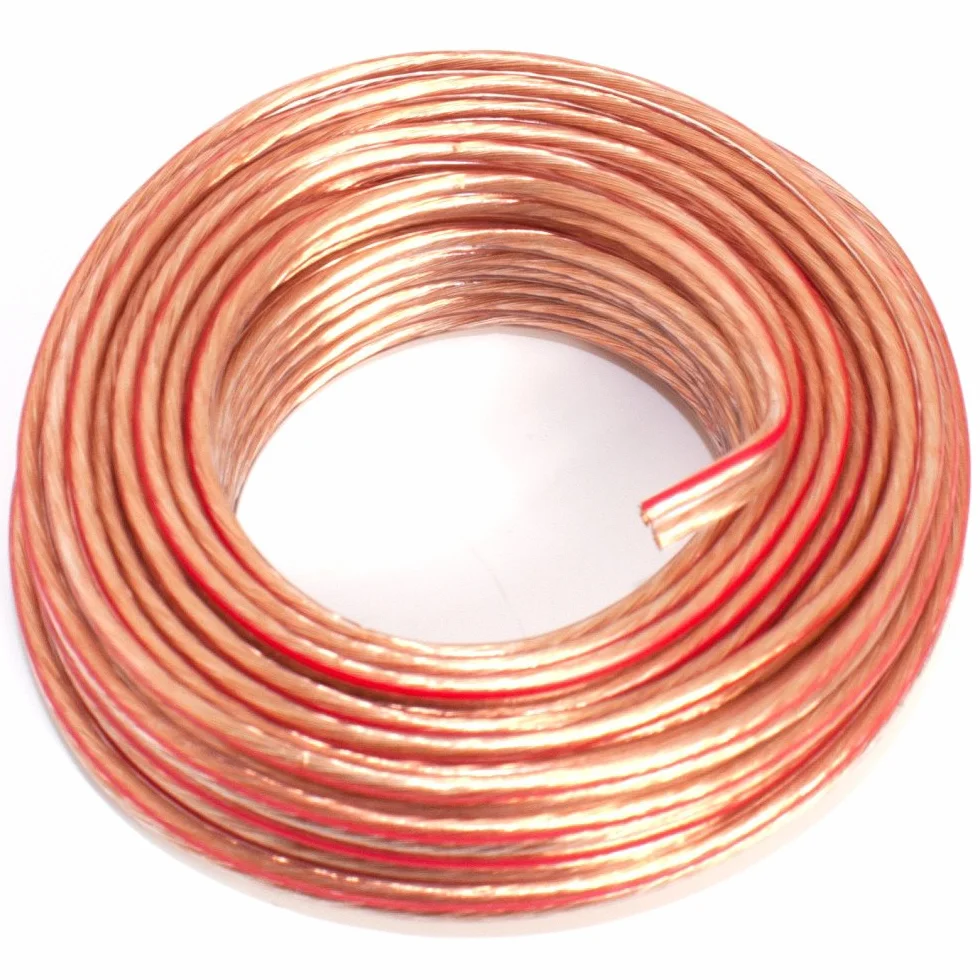 Kabel głośnikowy 2x1,50 mm2 10 m przezroczysty CCA