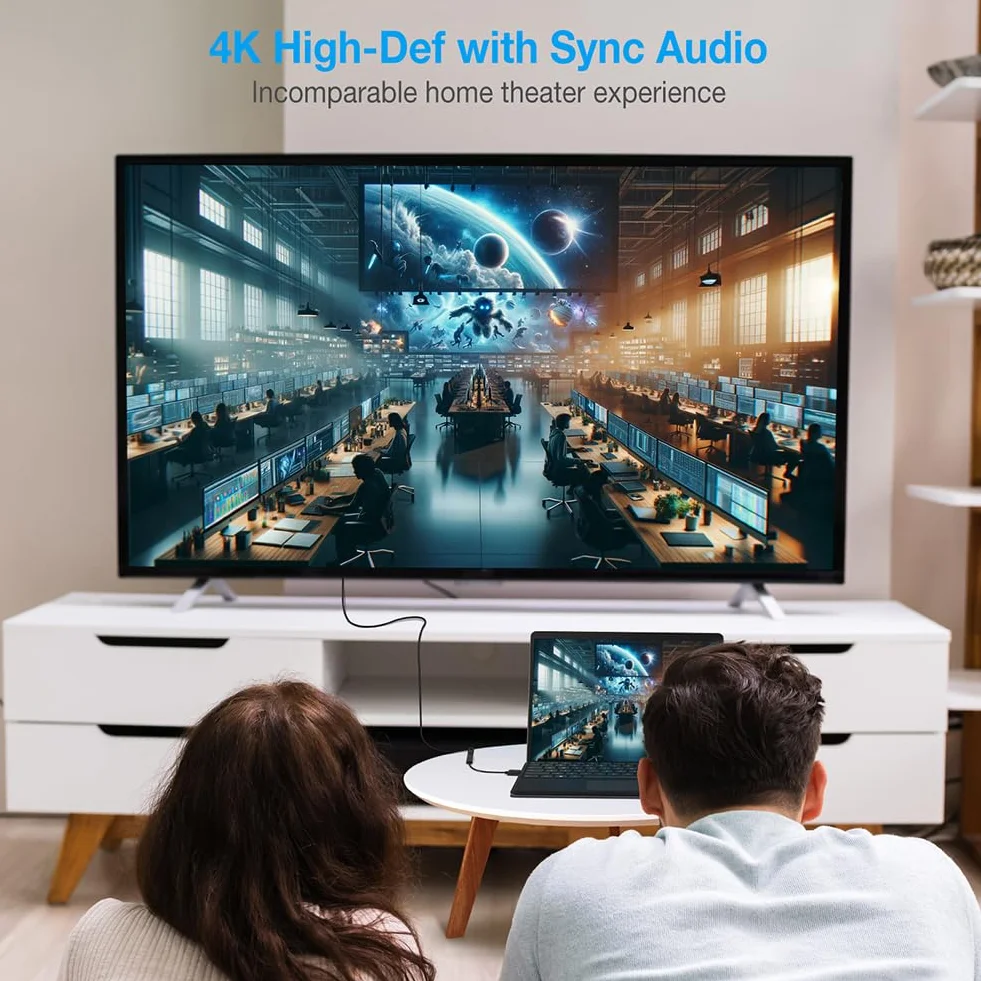 AXFEE 4K Mini DisplayPort na HDMI 2 adapterów czarny
