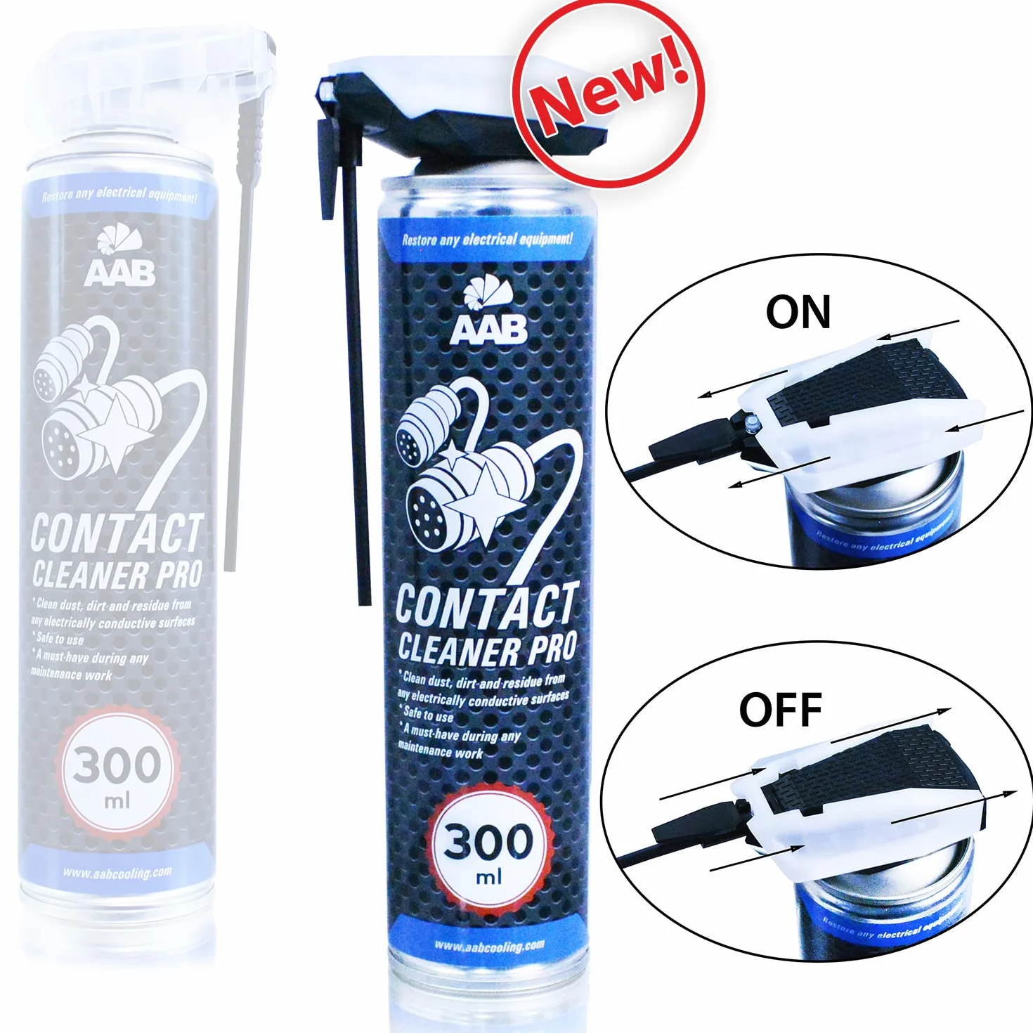 AABCOOLING Contact Cleaner PRO 300ml - Preparat do Czyszczenia Styków i Wtyczek Elektrycznych, Spray na Zaśniedziałe Styki, Contact Spray