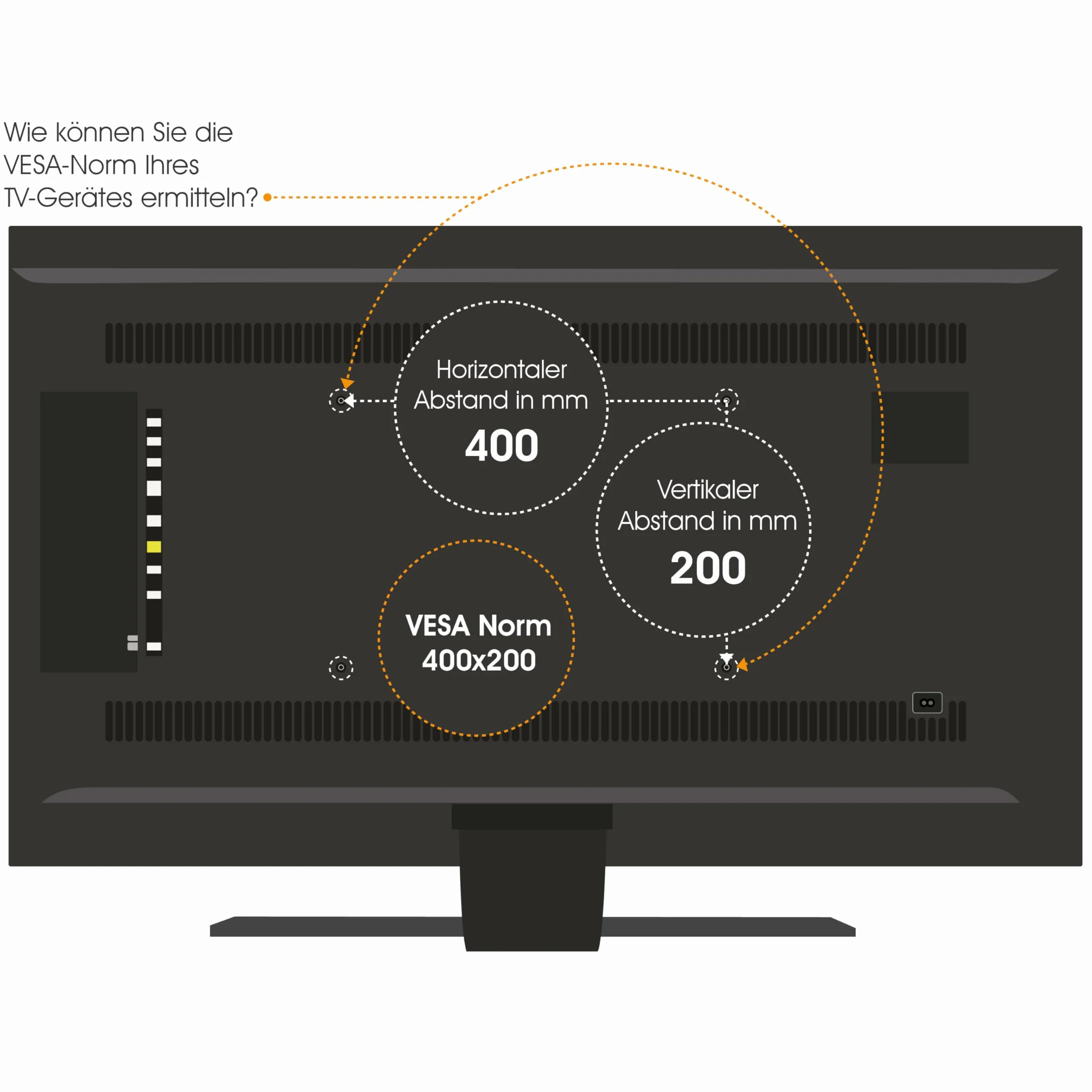 mywall HA3L uniwersalny adapter VESA 50/75/100x200 powiększony uchwyt do monitora ścienny