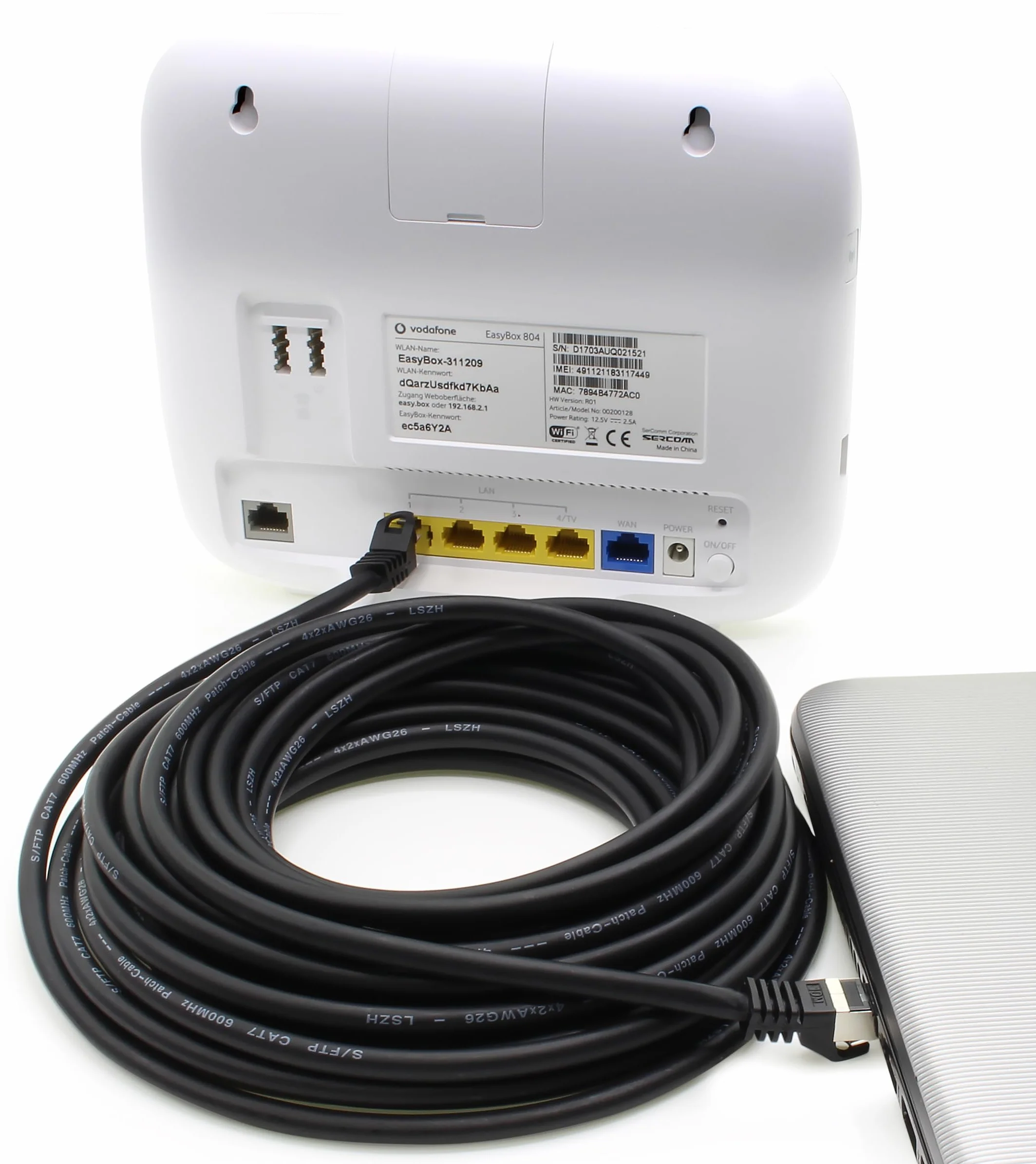 CAT-7 Cat.7 kabel sieciowy Ethernet RJ-45 SFTP 10 GB/s czarny 10 x 0,5 m