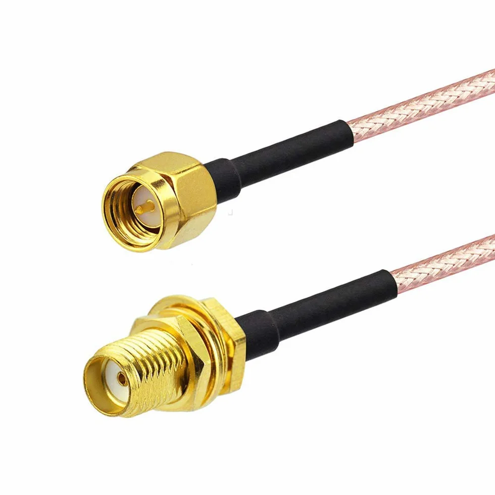 GTIWUNG 2 sztuki wtyczki SMA na gniazdo SMA kabel RG316, kabel koncentryczny 30 cm, przedłużka anteny WiFi, kabel antenowy, męski pigtail, adapter antenowy WLAN do anteny GPS/3G 4G LTE + 3 adaptery