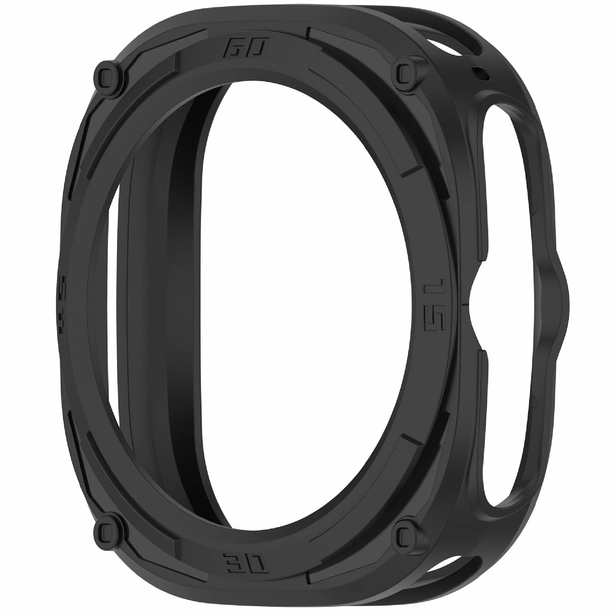 GIOPUEY Etui kompatybilne z Samsung Galaxy Watch Ultra 47 mm, miękkie i lekkie, wysokiej jakości silikon TPU, etui ochronne, czarne