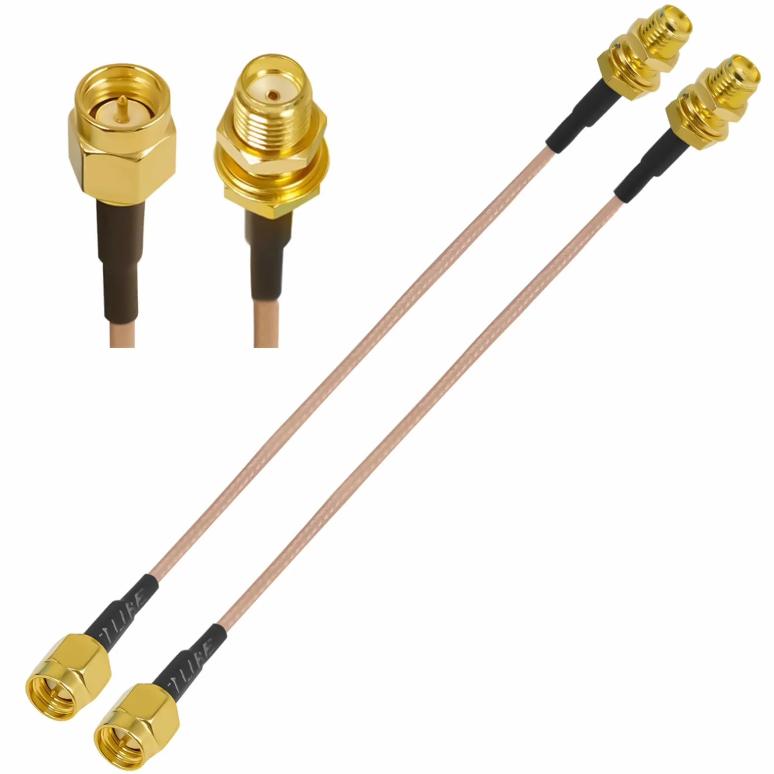 RG316 SMA kabel koncentryczny 15 cm (6 cali) SMA wtyczka do gniazda Jumper