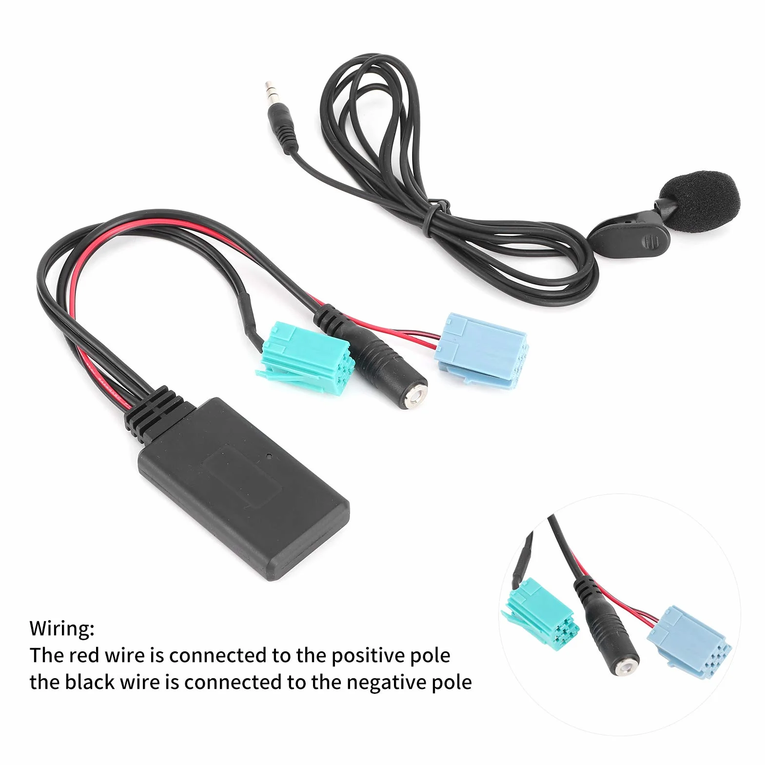 Auto Bluetooth Adapter Modul Bluetooth 5.0 Stereo AUX Musik Interface Audio Adapter mit Mikrofon Freisprechfunktion Fit für/Espace/Megane