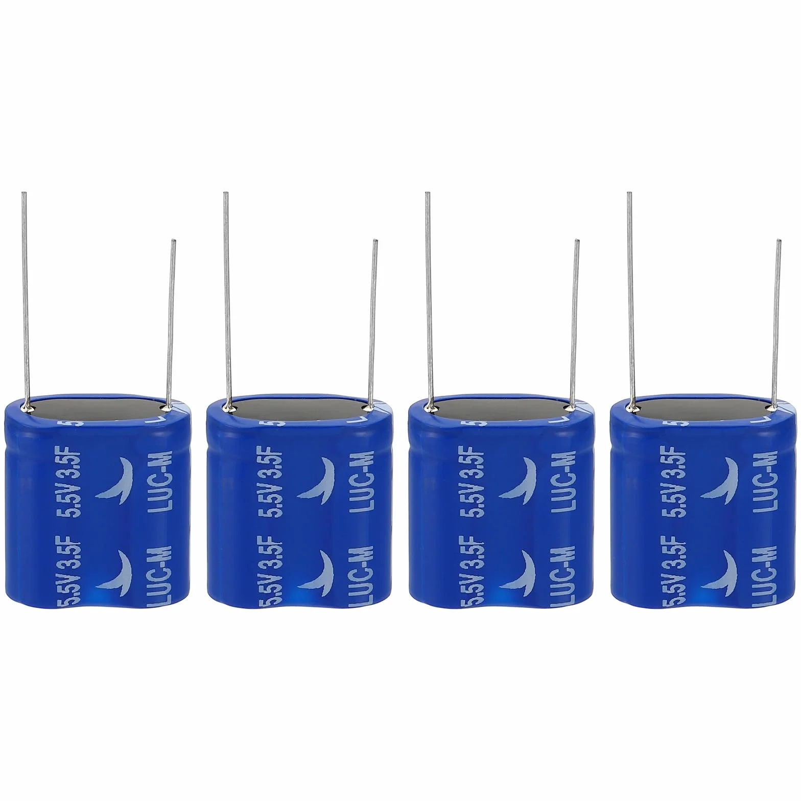 PATIKIL 4 sztuki 5,5 V 3,5 F superkondensator 0,83 x 0,39 x 0,83" aluminiowy superkondensatory typ nawijania magazynowanie energii do On Board Backup magazynowanie energii