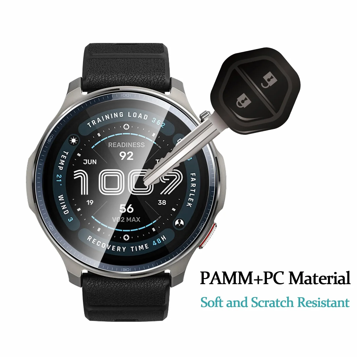 Szkło hartowane do Amazfit Balance 2 47 mm 9H 0,33 mm folia ochronna