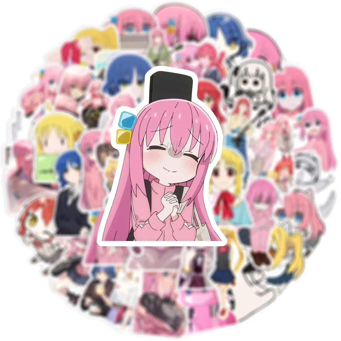 BOCCHI THE ROCK! Naklejki anime 50 sztuk zestaw na laptopa, zderzak, deskorolkę